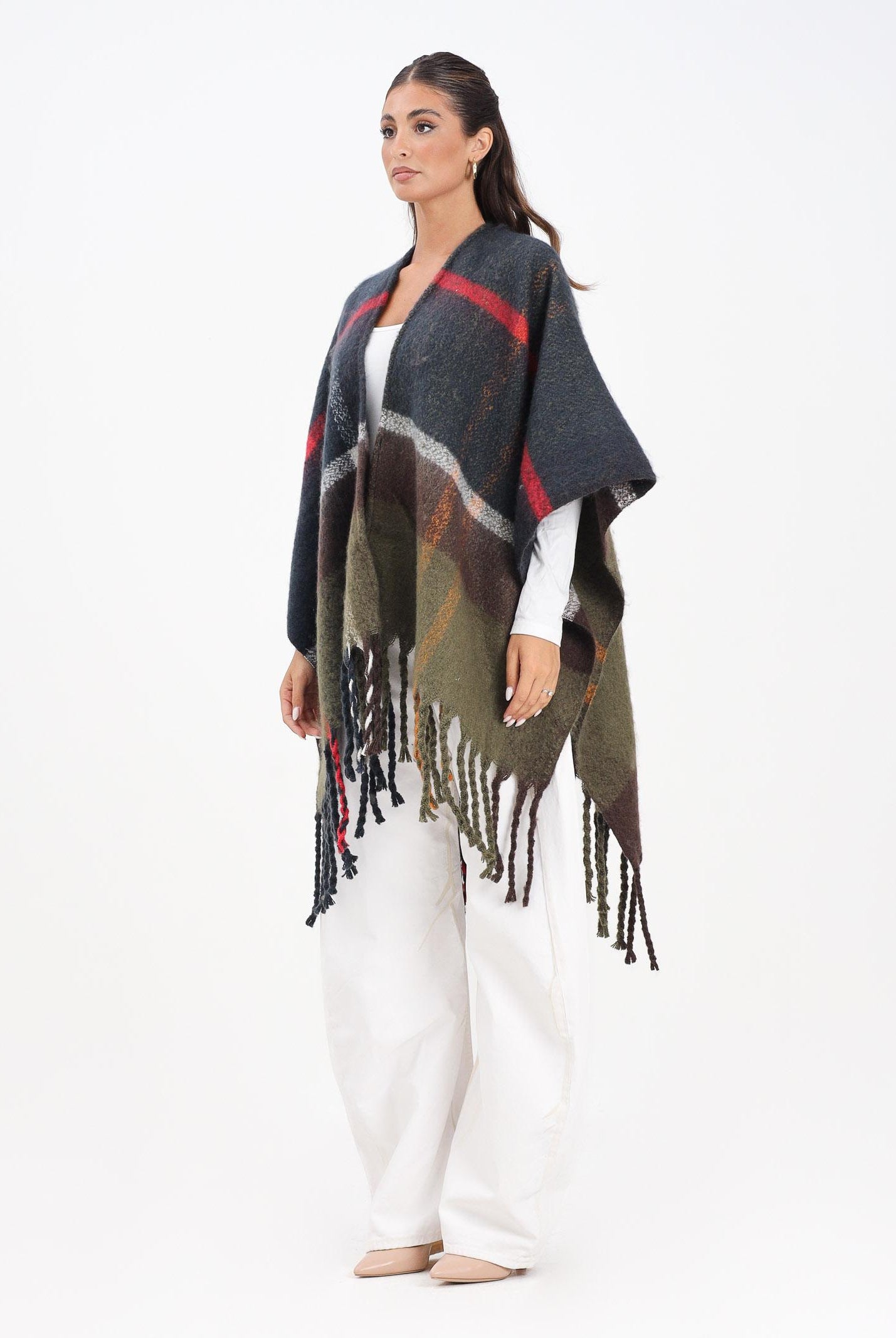BARBOUR Mantella ISLA BOUCLE SERAPE tartan da donna 252MLSC0353 TN12 BARBOUR