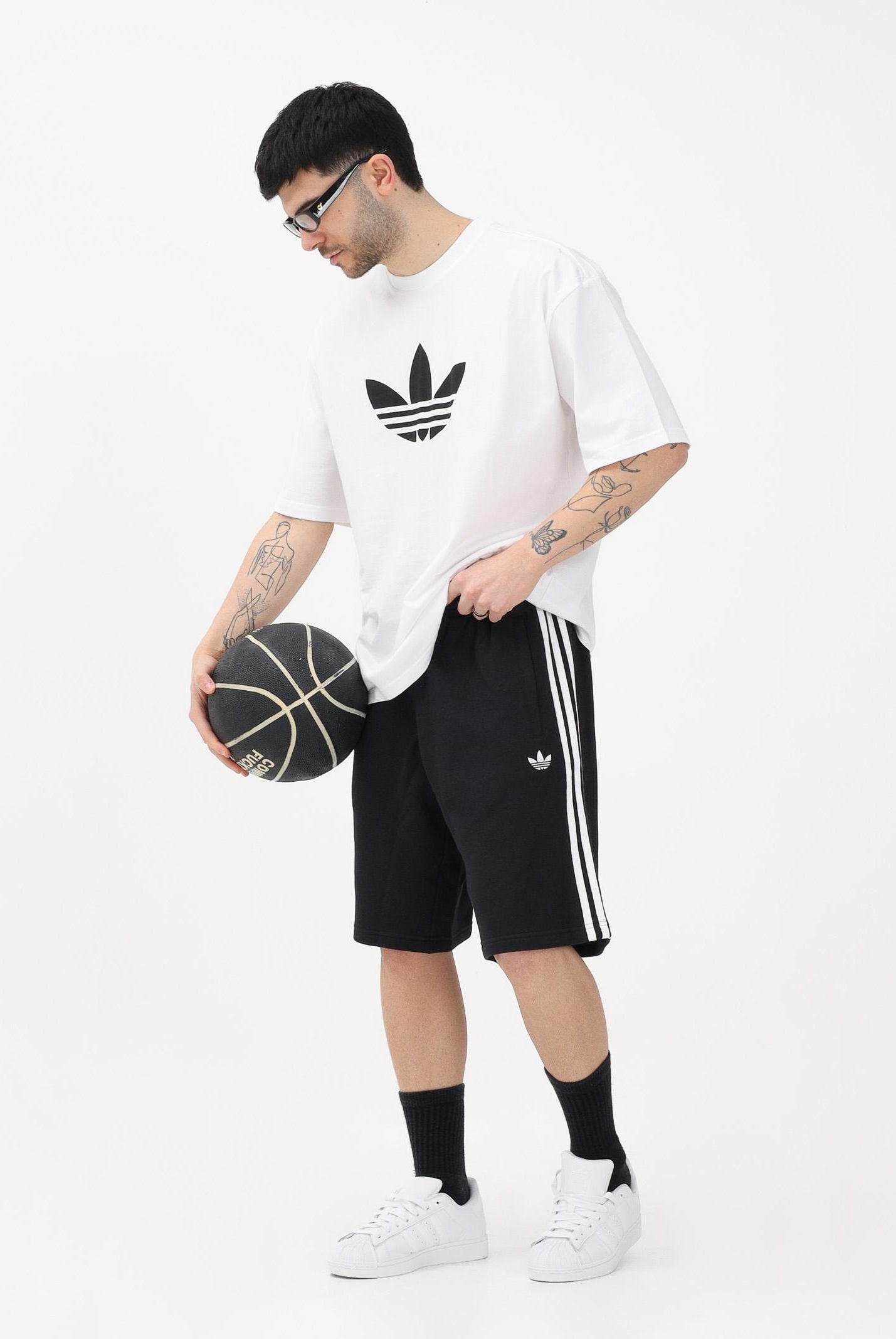 ADIDAS ORIGINALS Shorts sportivo 3-STRIPES nero da uomo KE3566 . ADIDAS ORIGINALS