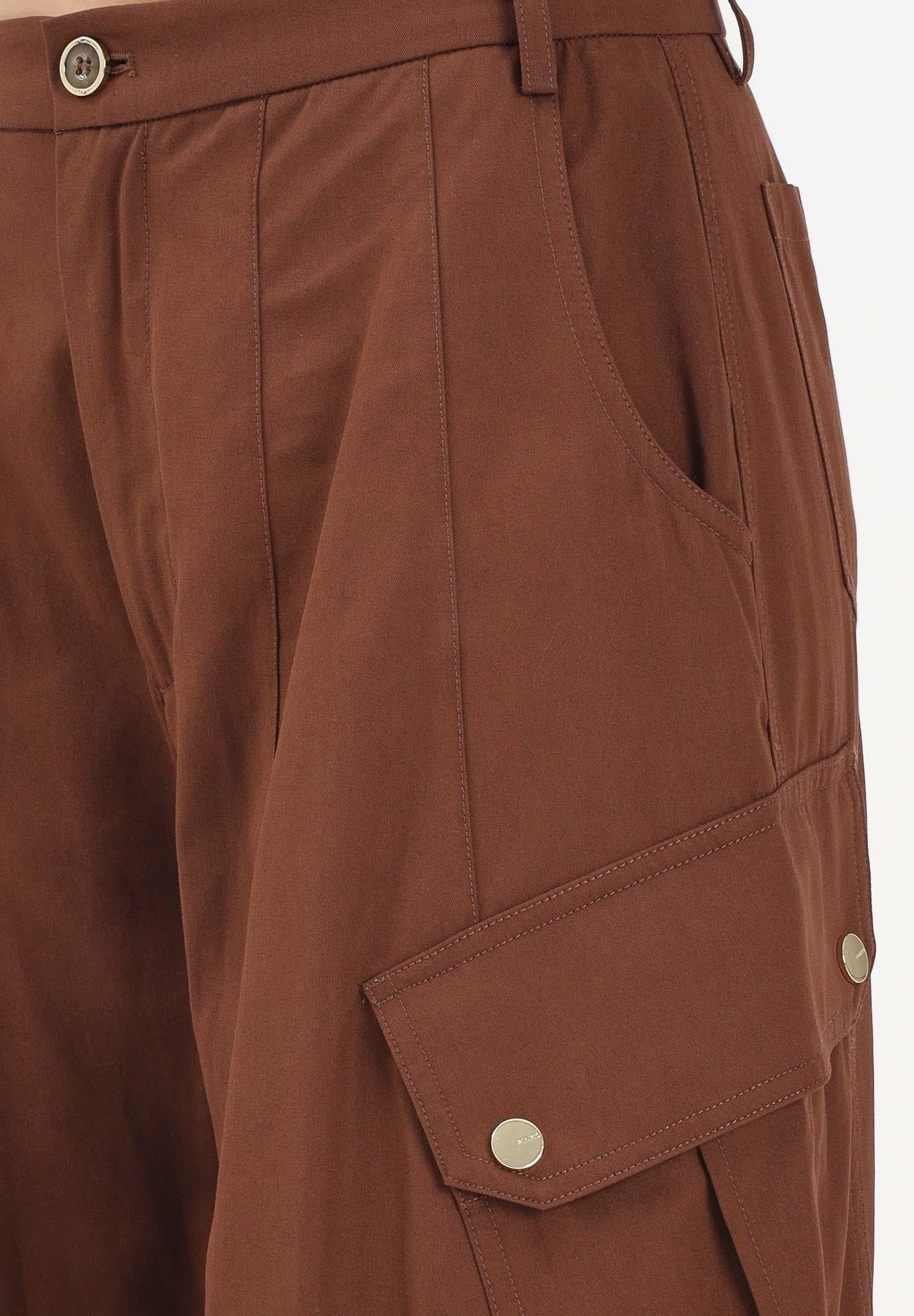 PINKO Pantalone cargo marrone da donna 106278A2ER L78 PINKO
