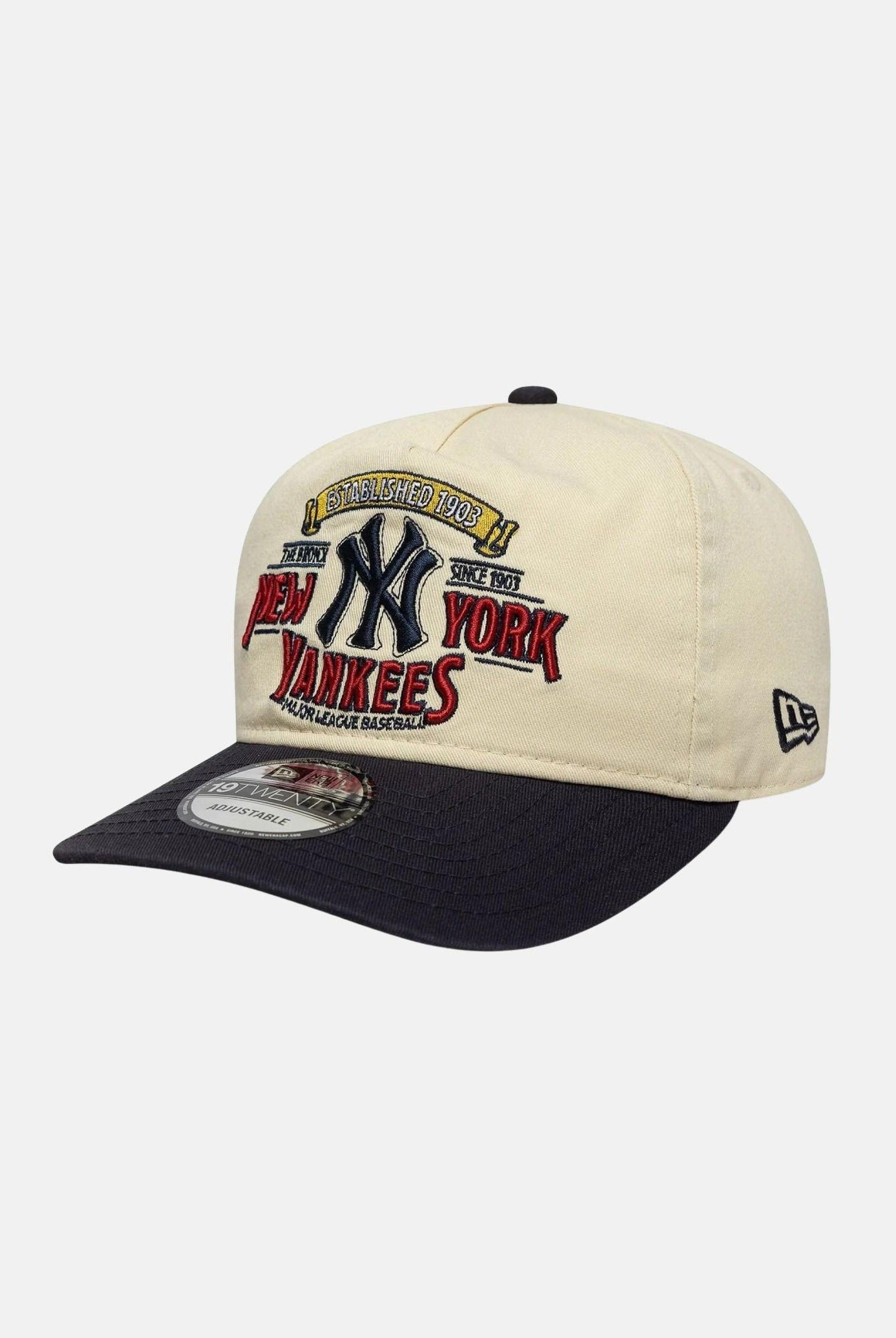 NEW ERA Cappello con visiera 19TWENTY New York Yankees MLB Washed Graphic beige e blu per uomo e donna 60771834 . NEW ERA