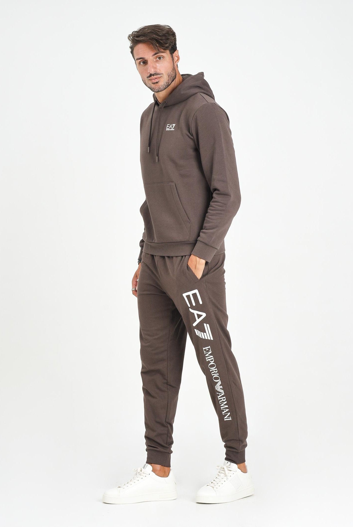 EA7 Pantalone sportivo marrone da uomo con stampa logo 7M000571AF13512 U6063 EA7