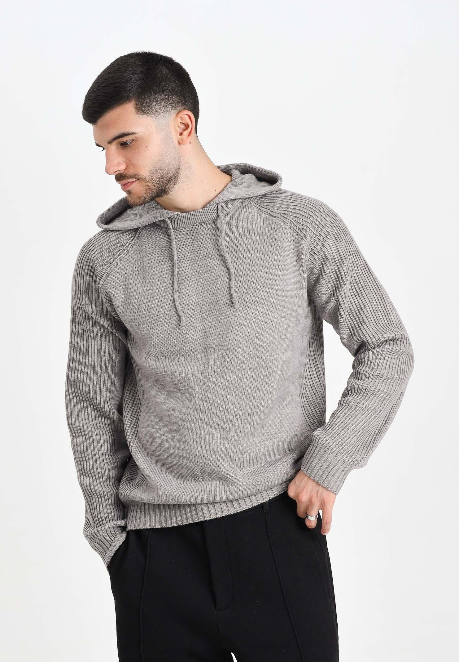 ARMANI EXCHANGE Maglioncino con cappuccio grigio da uomo XM001317AF13776 O6004 ARMANI EXCHANGE