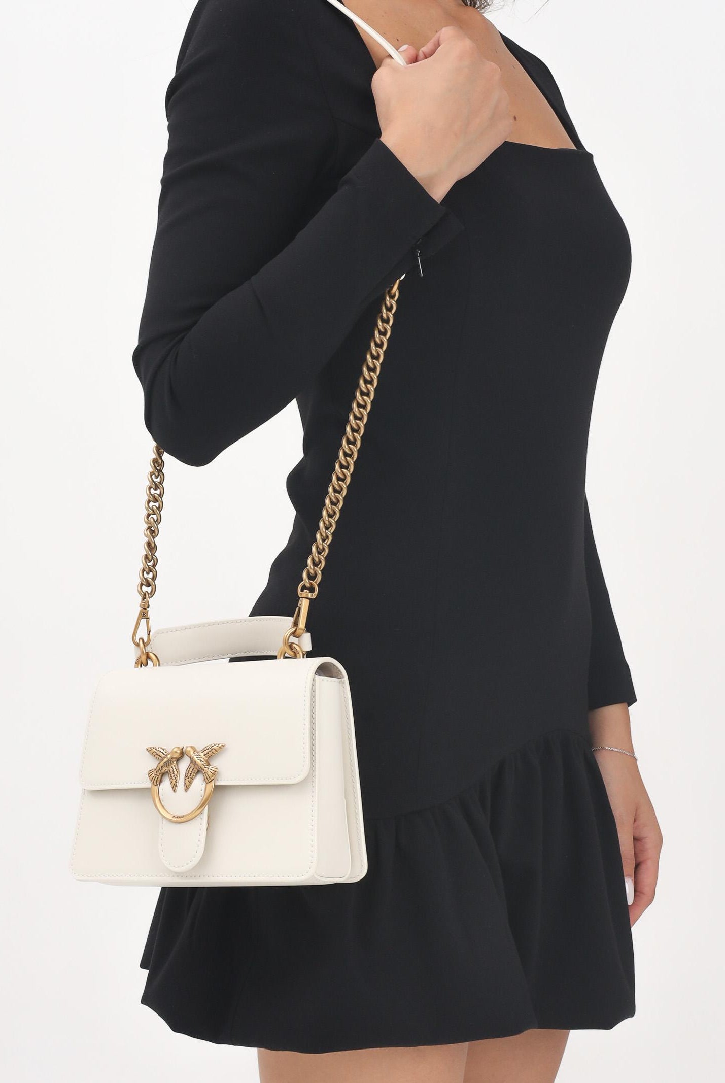 PINKO Borsa a mano Mini Love Bag One Top Handle Light panna da donna 100071A0F1 Z14Q PINKO