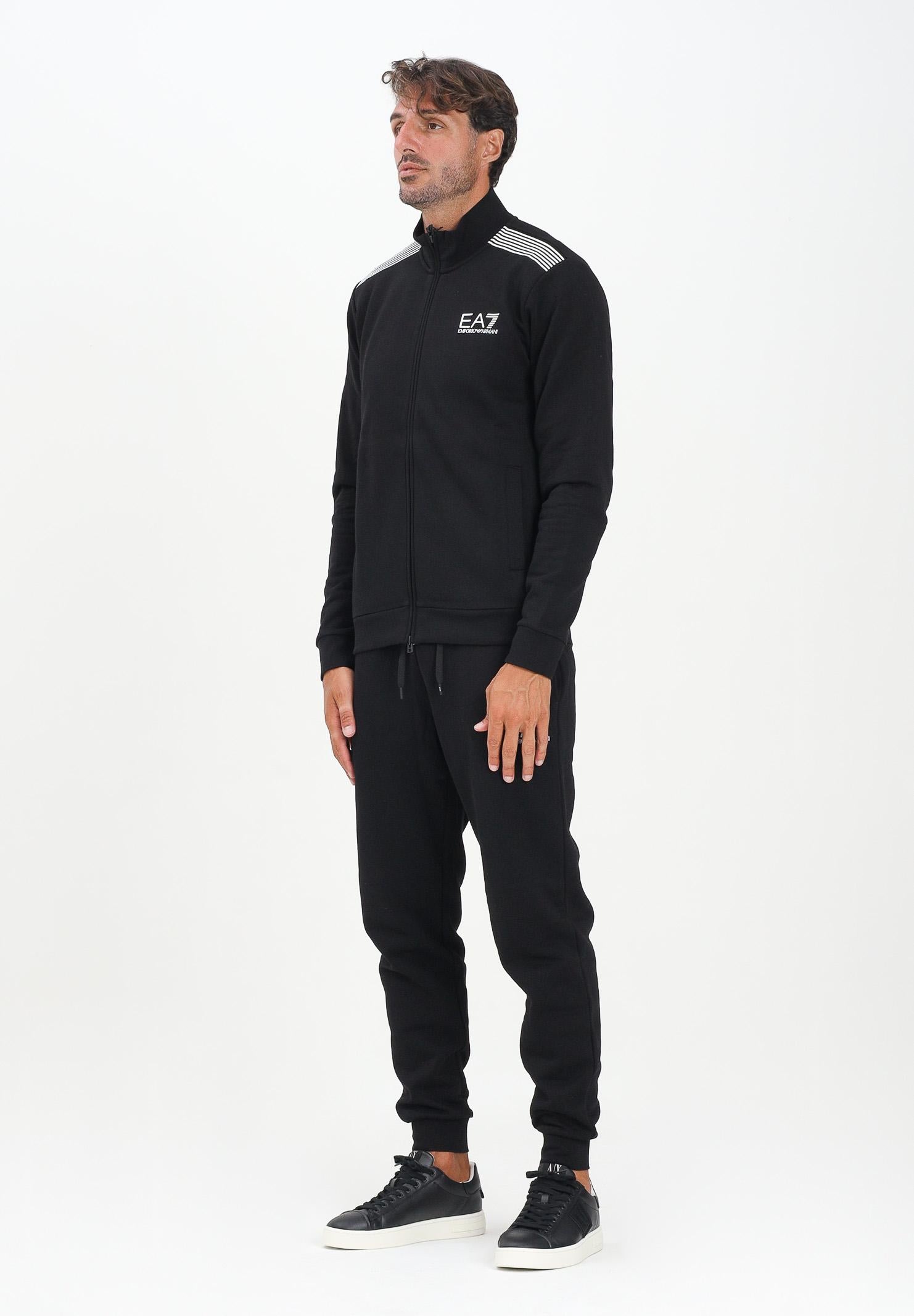 EA7 Tuta nera da uomo con stampa logo 7M000966AF10377 UC001 EA7