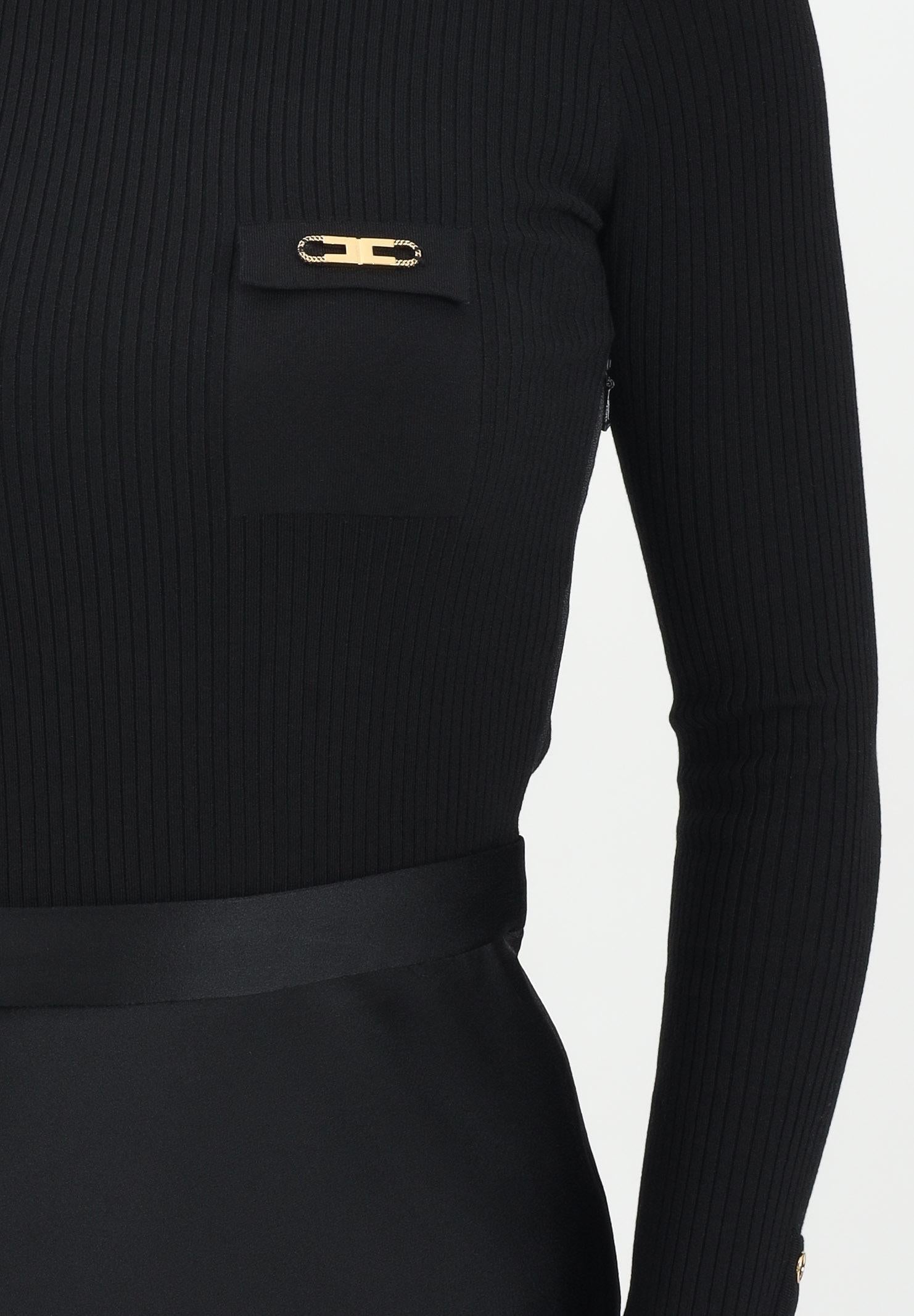 ELISABETTA FRANCHI Abito midi nero da donna AM06B56E2 110 ELISABETTA FRANCHI