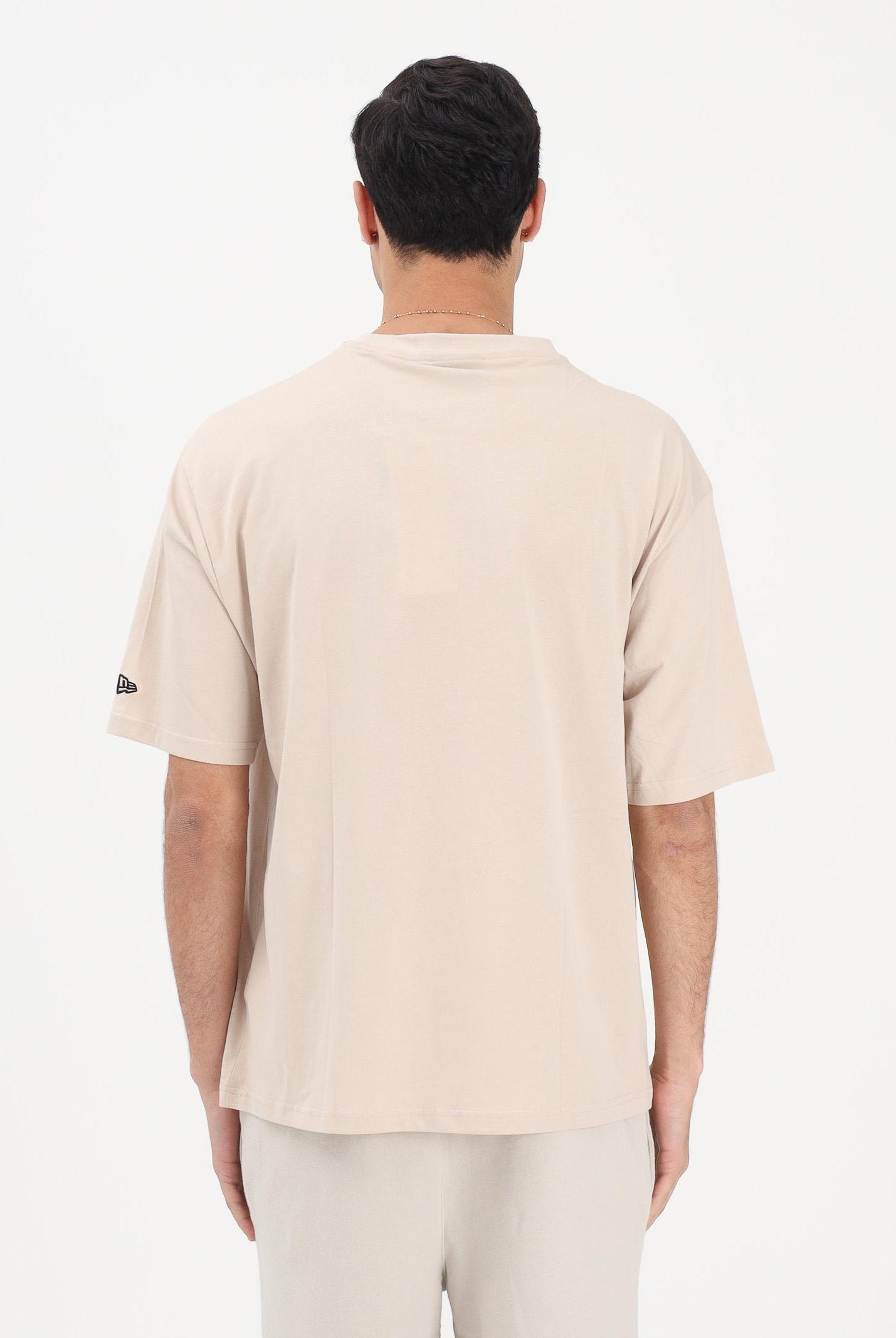 NEW ERA T-shirt a manica corta beige per uomo e donna con logo 60675747 . NEW ERA