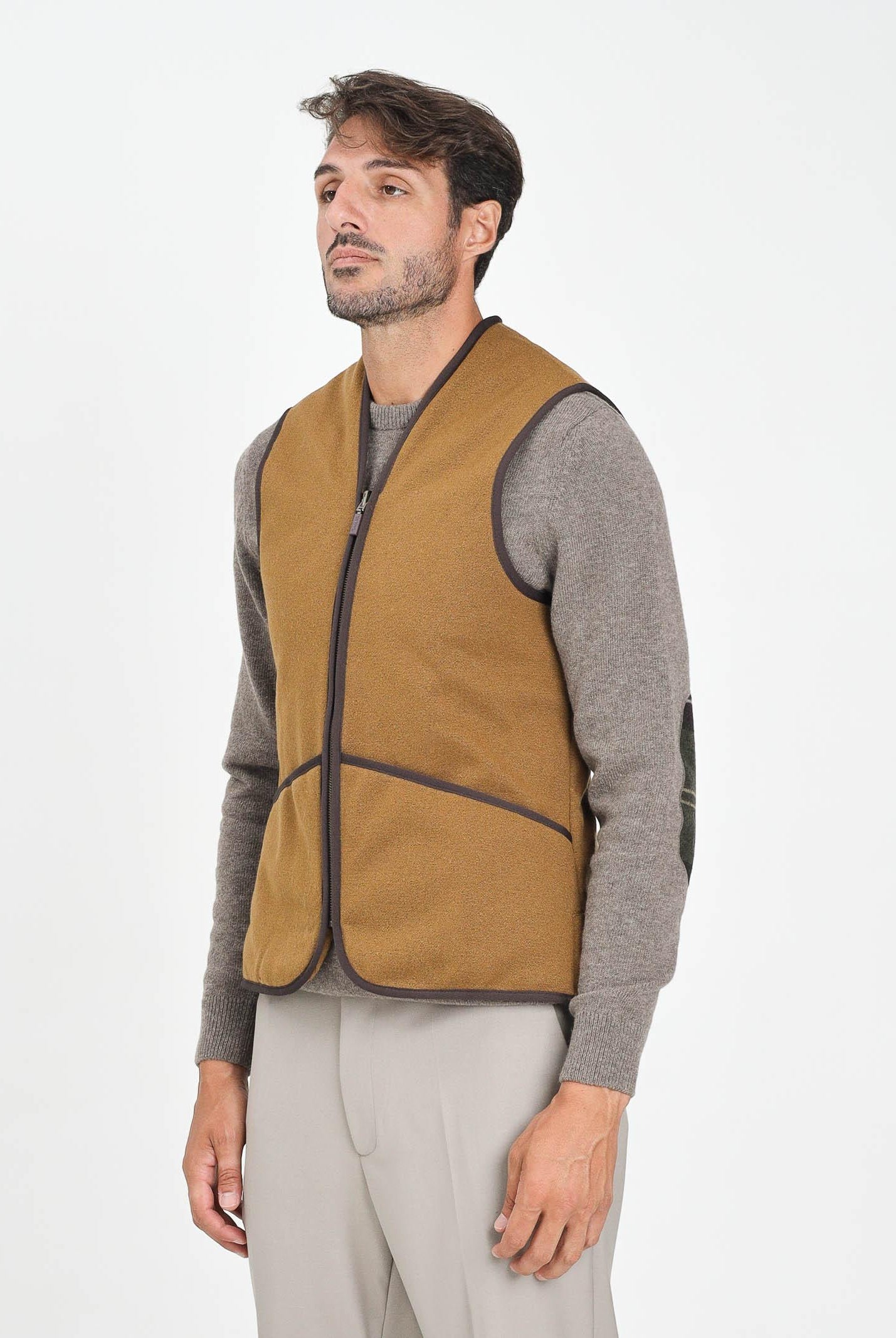 BARBOUR Smanicato marrone da uomo progettato per essere inserito all'interno delle giacche Bedale 252MMLI0004 BR31 BARBOUR