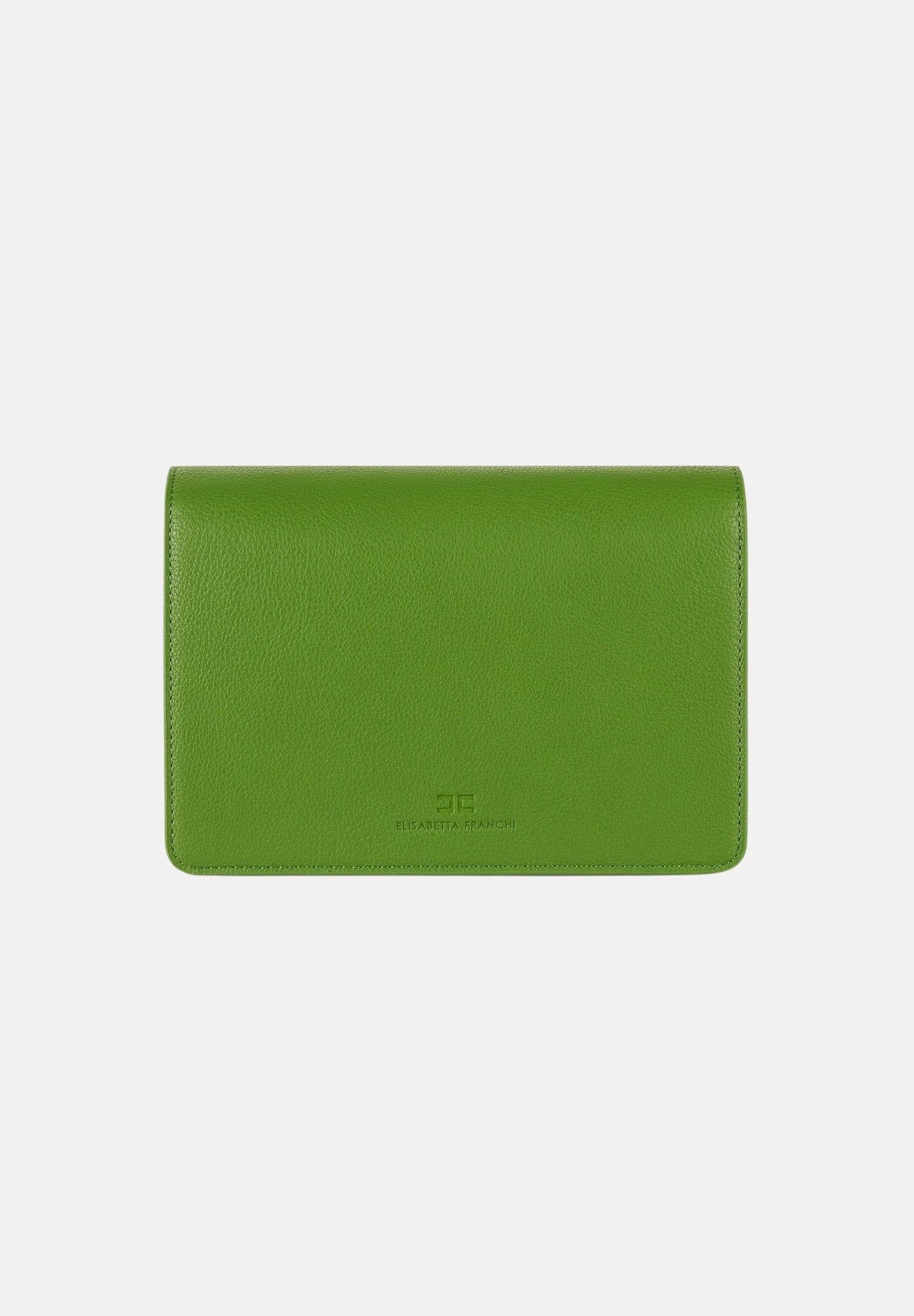 ELISABETTA FRANCHI Pochette verde da donna con logo BS39A61E2 EV3 ELISABETTA FRANCHI