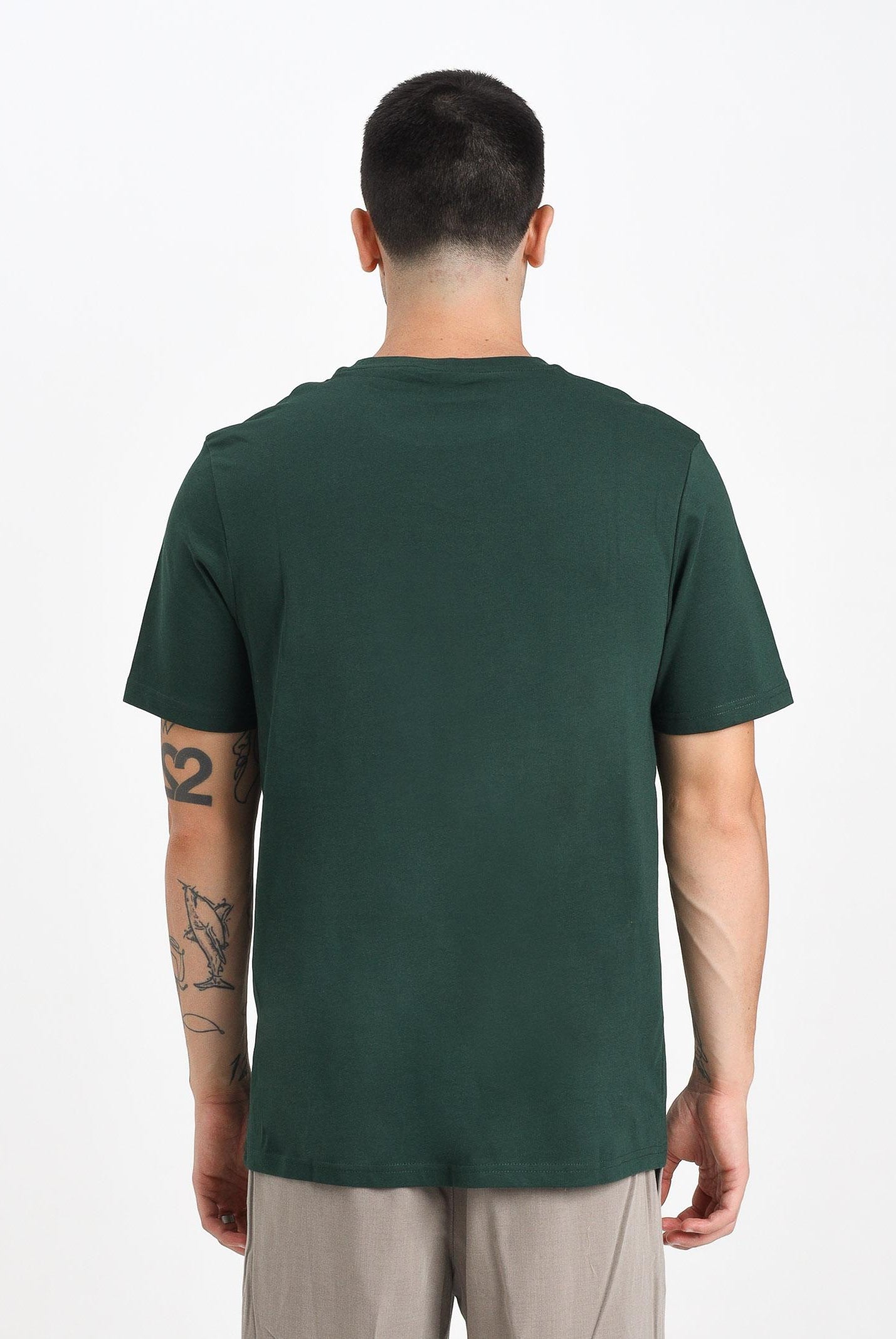LYLE & SCOTT T-shirt a manica corta verde da uomo con patch logo TS400VOG W486 LYLE & SCOTT