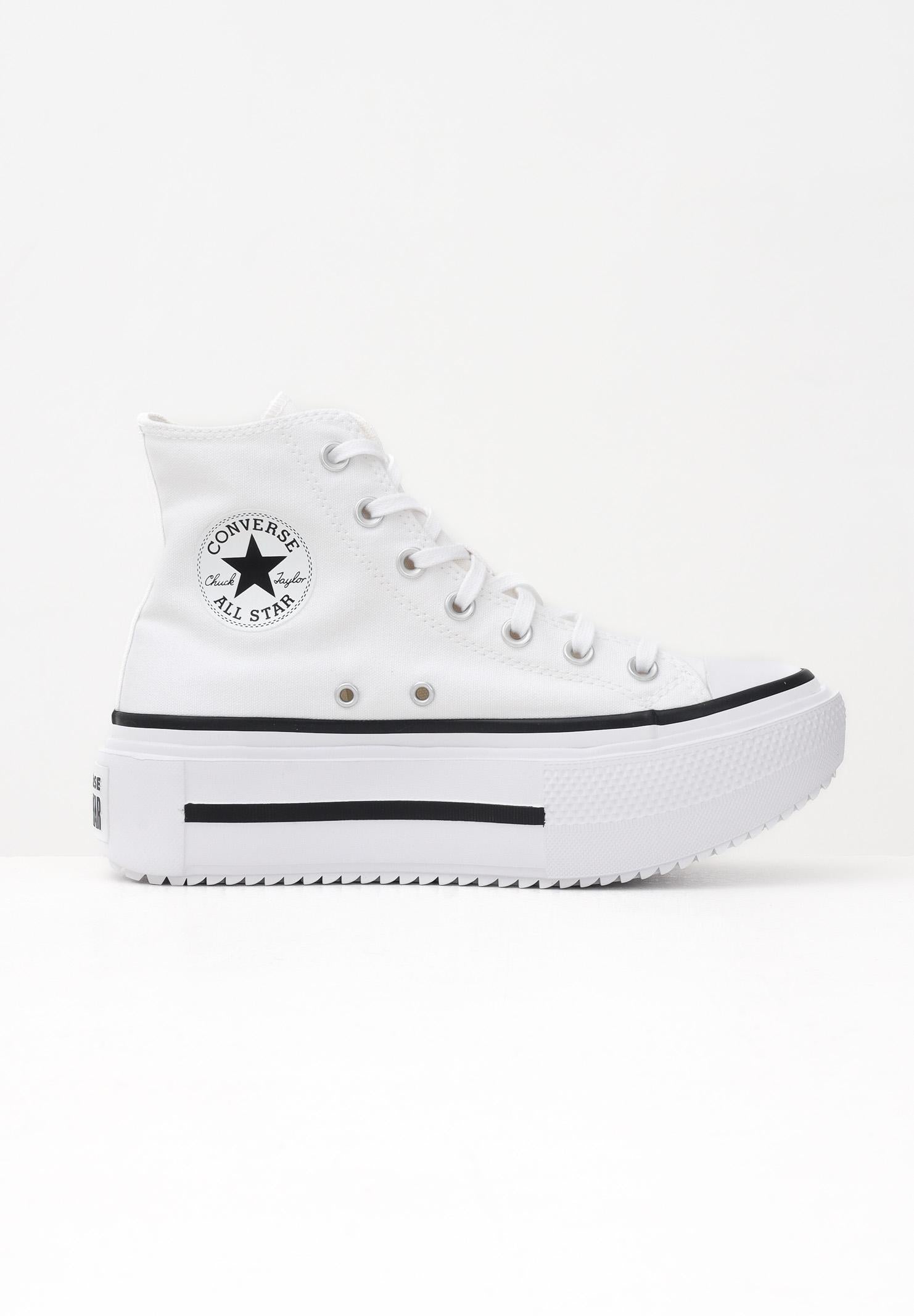 CONVERSE Sneakers Chuck Taylor All Star Lift Double Stack bianche da donna A12976C . CONVERSE