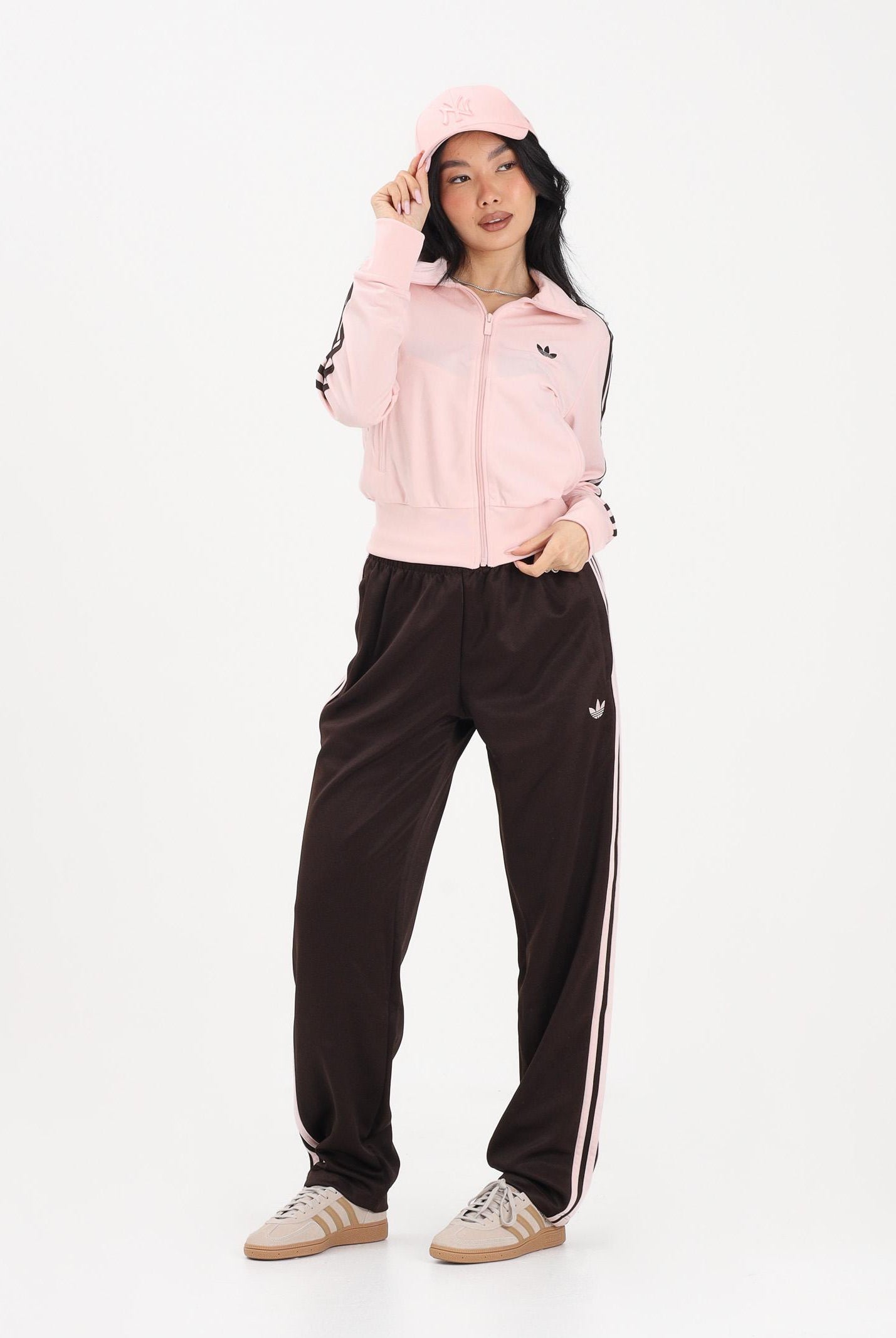 ADIDAS ORIGINALS Pantalone sportivo Regular marrone e rosa da donna KE3519 . ADIDAS ORIGINALS