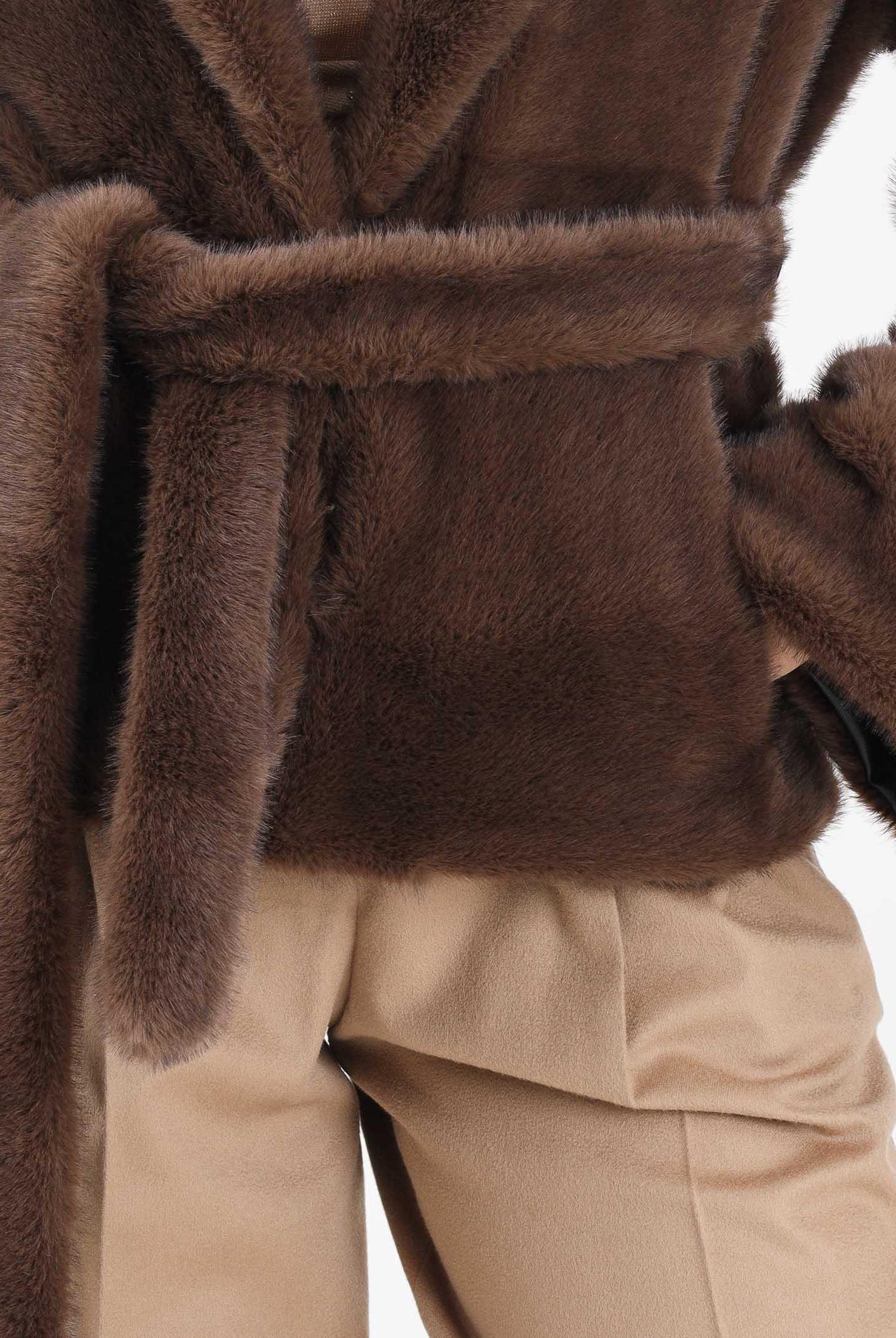 YES LONDON Ecopelliccia marrone da donna ECO030 MO YES LONDON