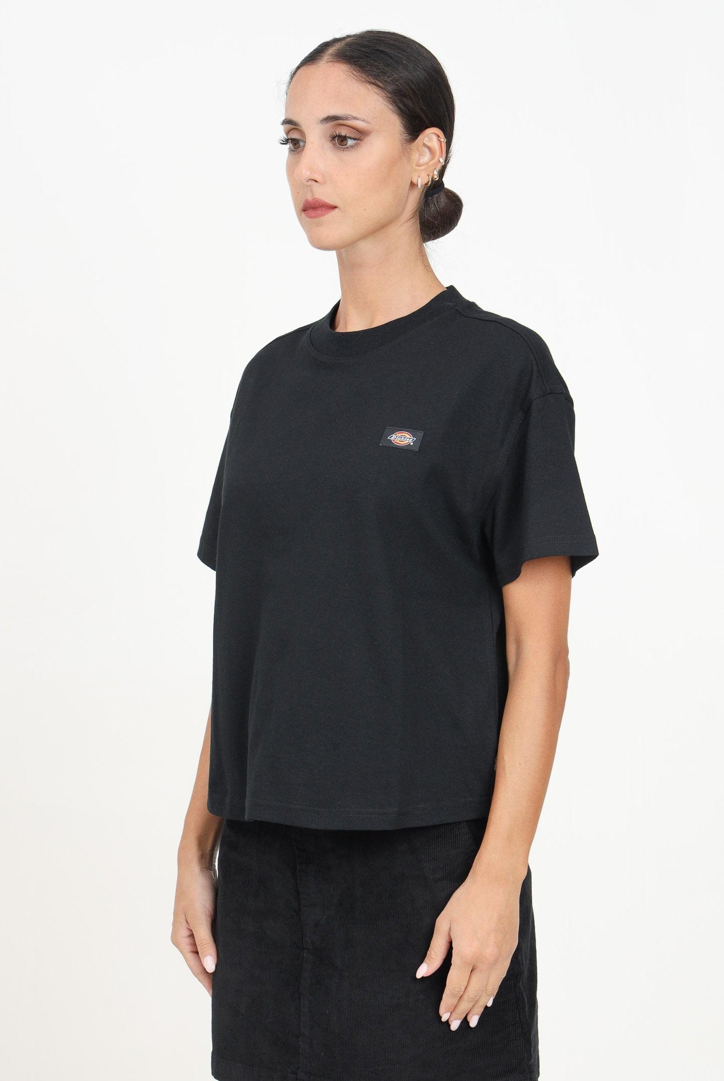 DICKIES T-shirt a manica corta Oakport nera da donna DK0A4Y8LBLK1 . DIckies