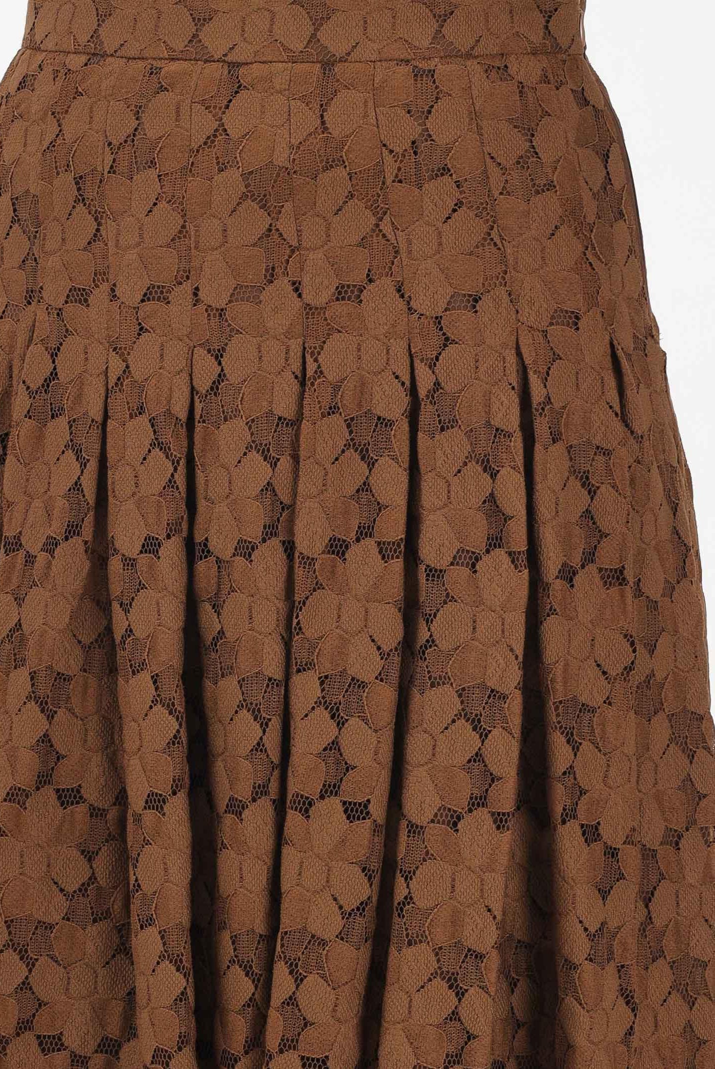 MAX MARA Gonna midi MSTAIRONE marrone da donna realizzata in pizzo a fiore 2616771011600 002 MAX MARA