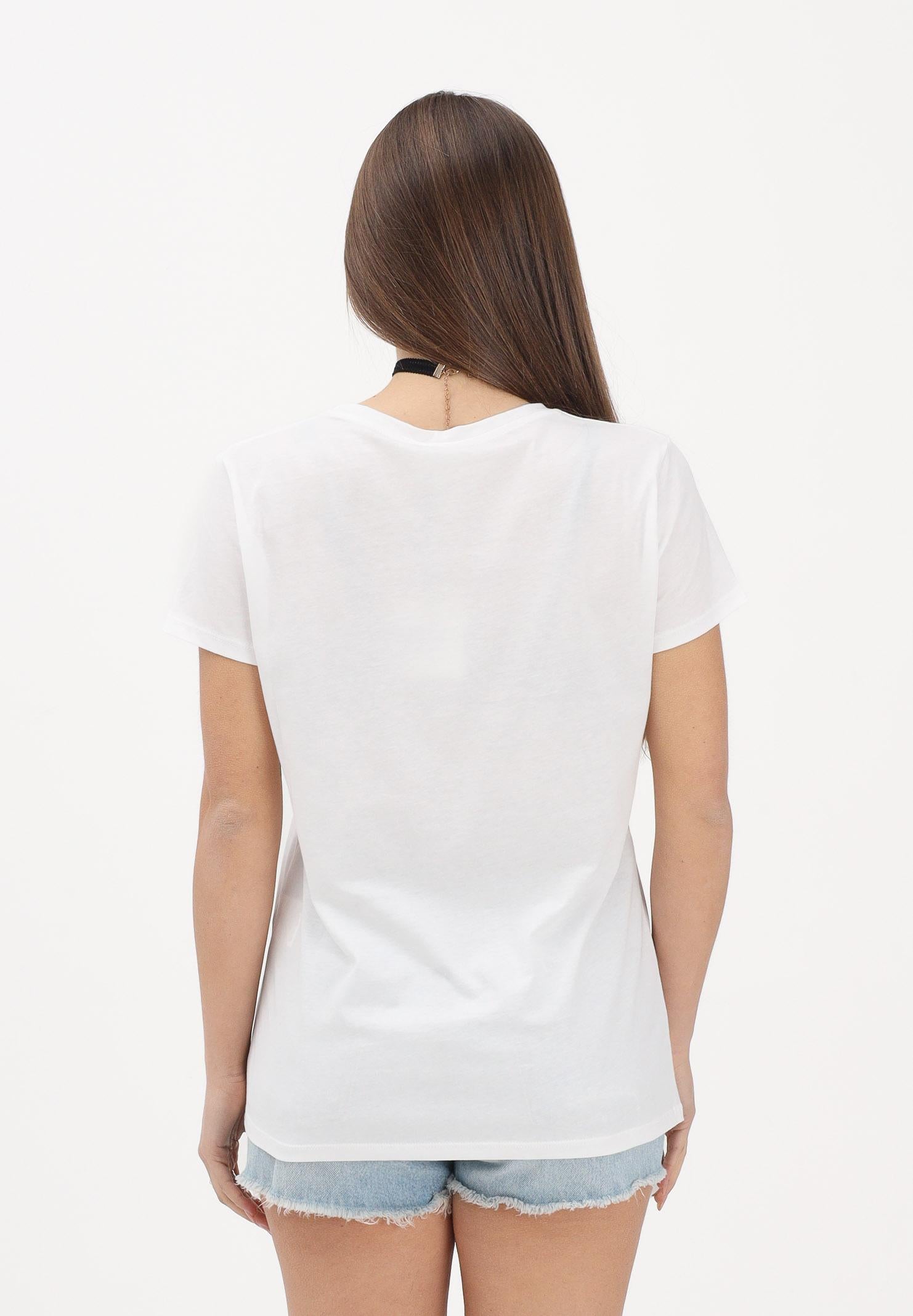 VICOLO T-shirt a manica corta bianca da donna con stampa "L'alcool fa male ma io lo perdono" RAB0696 02 VICOLO