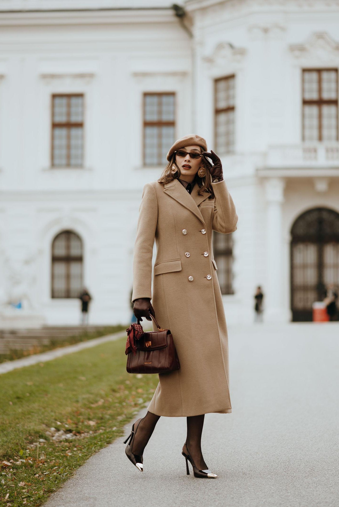 SANTAS Cappotto lungo ÉCLIPSE beige da donna PV2623 BE SANTAS