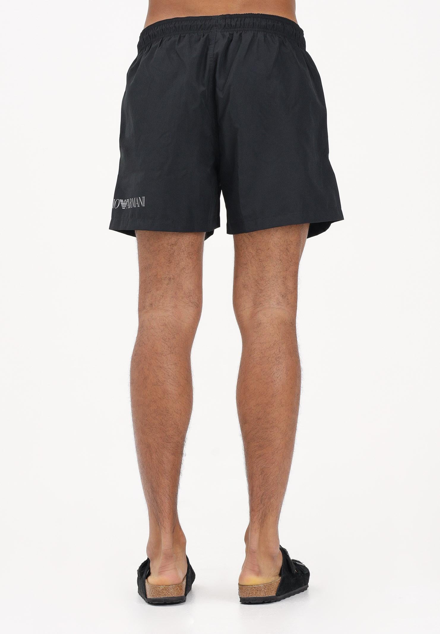EA7 Shorts mare nero da uomo con stampa logo 7M002000AF13049 MC026 EA7