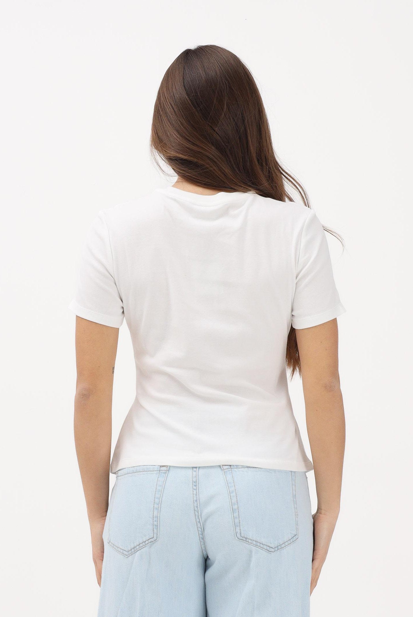 JDY T-shirt a manica corta bianca da donna con drappeggio 15365933 CLDA JDY