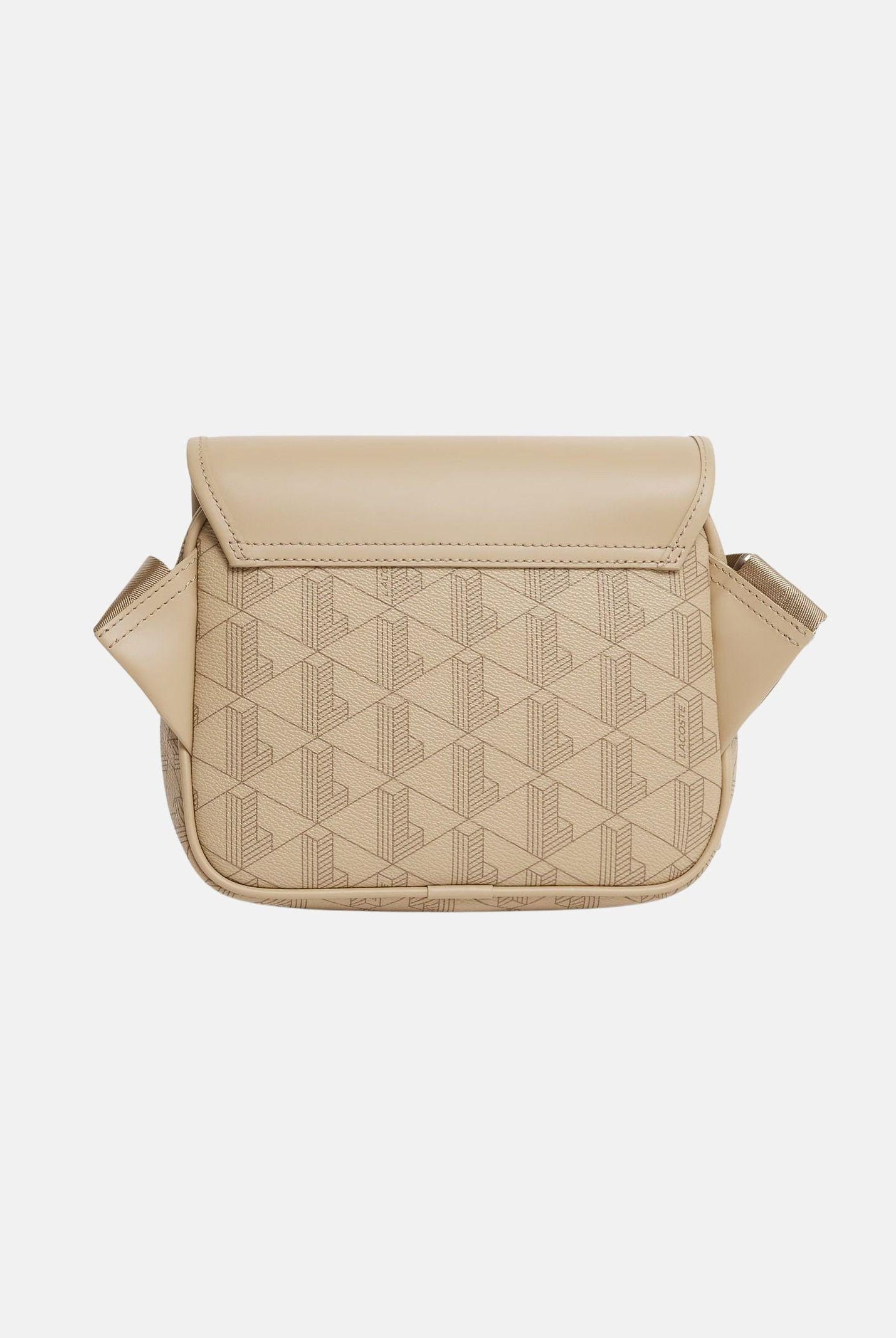 LACOSTE Borsa a tracolla beige per uomo e donna con monogramma The Blend NH3787 R59 LACOSTE