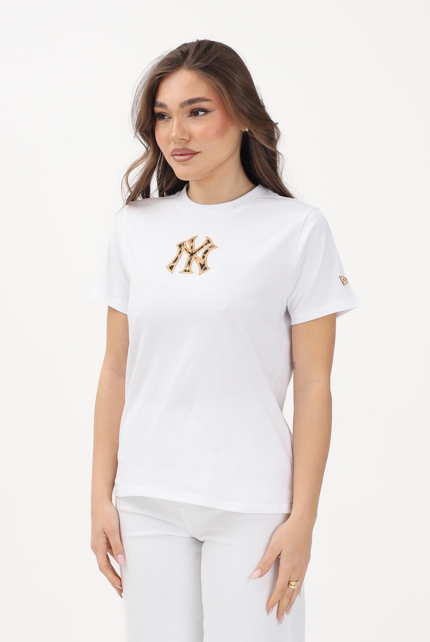 NEW ERA T-shirt a manica corta New York Yankees MLB Infill bianca da donna 60771613 . NEW ERA