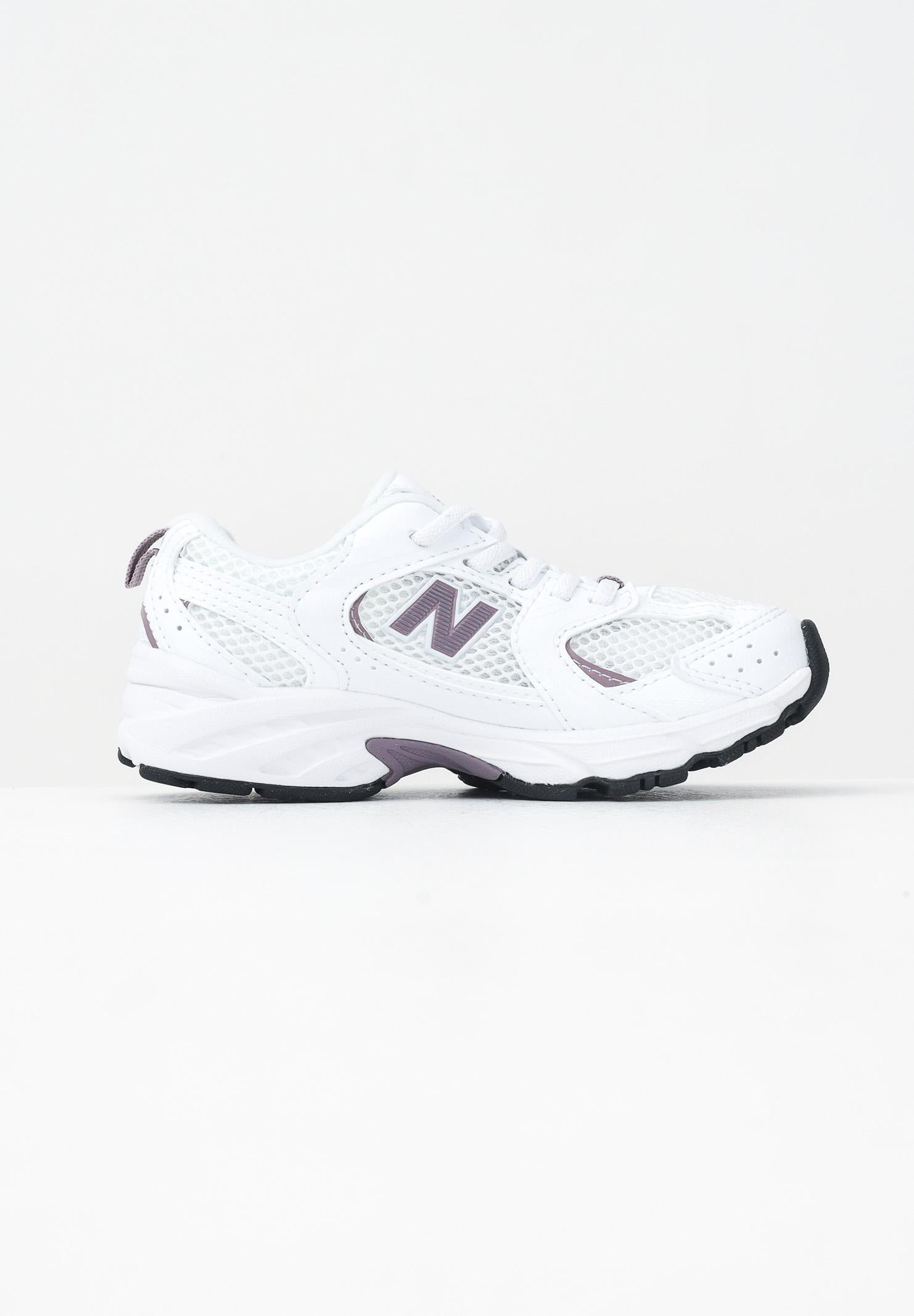 NEW BALANCE Sneakers 530 Bungee bianche e viola da bambina PZ530SR . NEW BALANCE