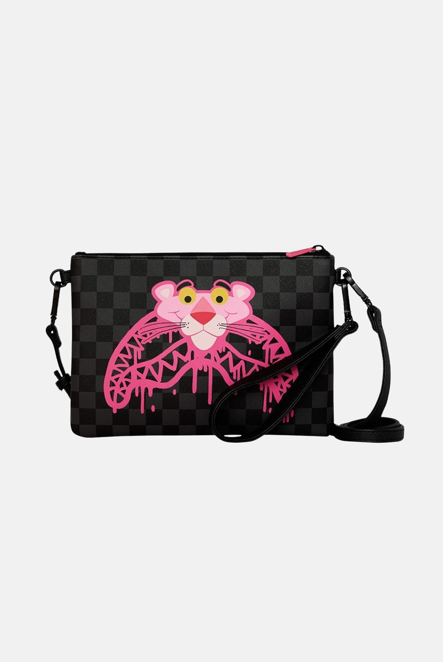 SPRAYGROUND Pochette PINK PANTHER DRIPPY DIAMONDS nera da donna 910B8959NSZ . SPRAYGROUND