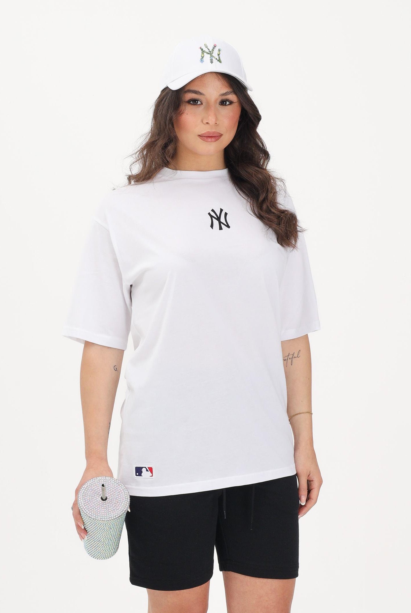 NEW ERA T-shirt a manica corta bianca per uomo e donna con logo 60675748 . NEW ERA