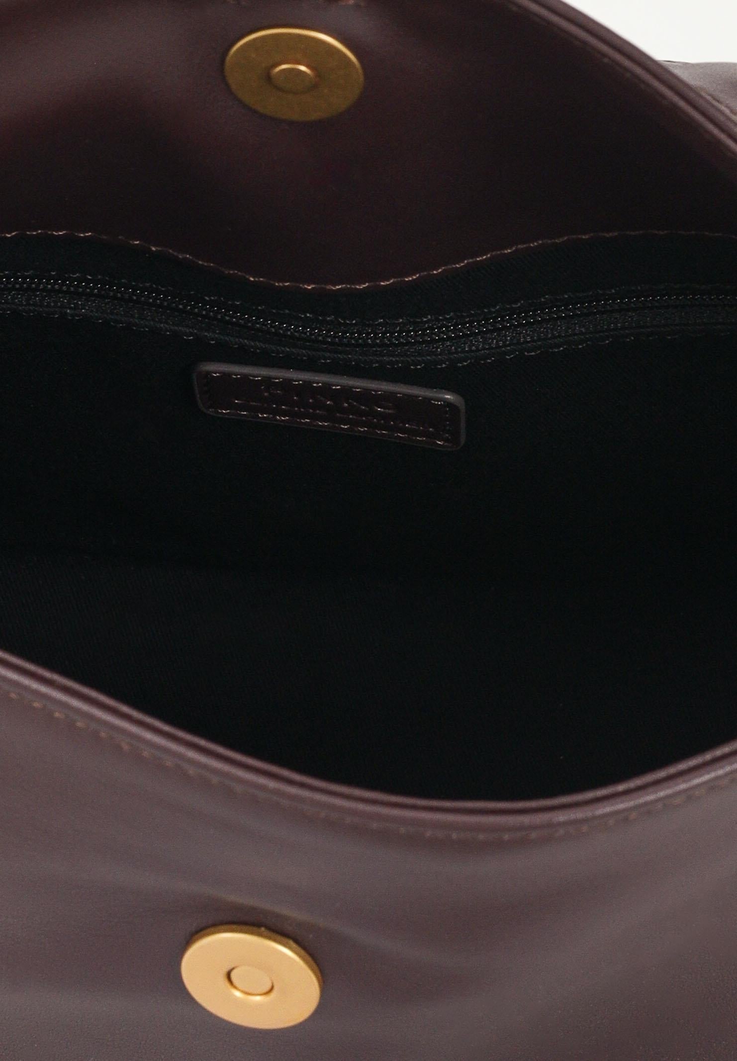 PINKO Borsa a spalla Saddle Bag Baguette marrone da donna 105895A1ZX LA7Q PINKO