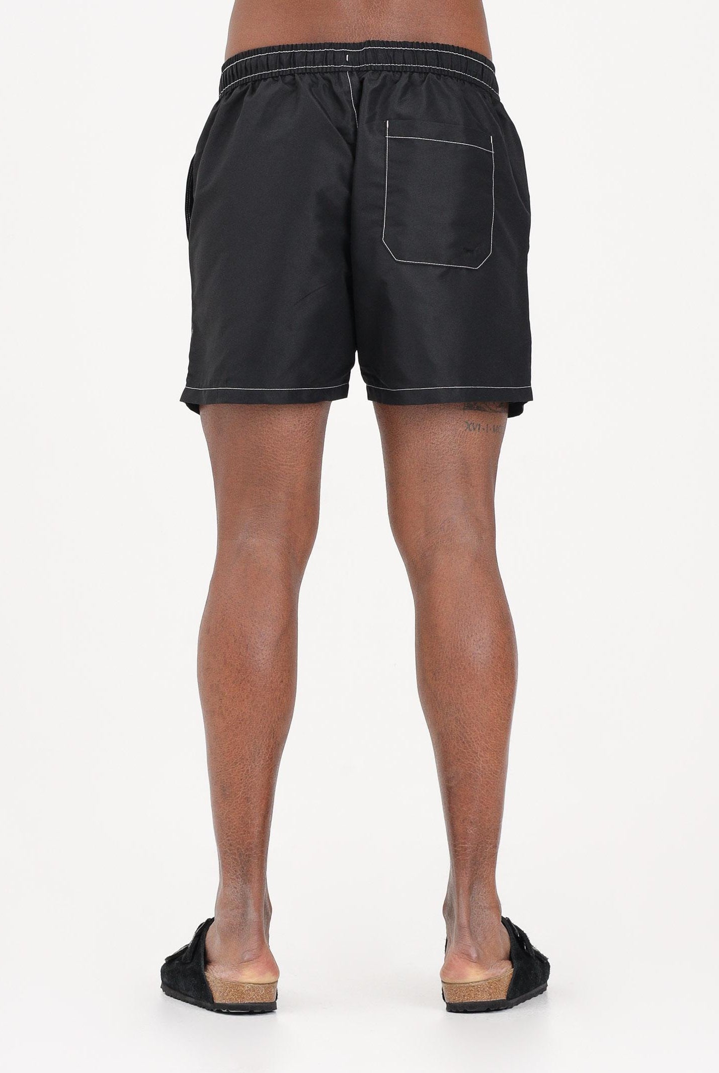 TOMMY HILFIGER Shorts mare nero da uomo con logo UM0UM03852 BDS TOMMY HILFIGER