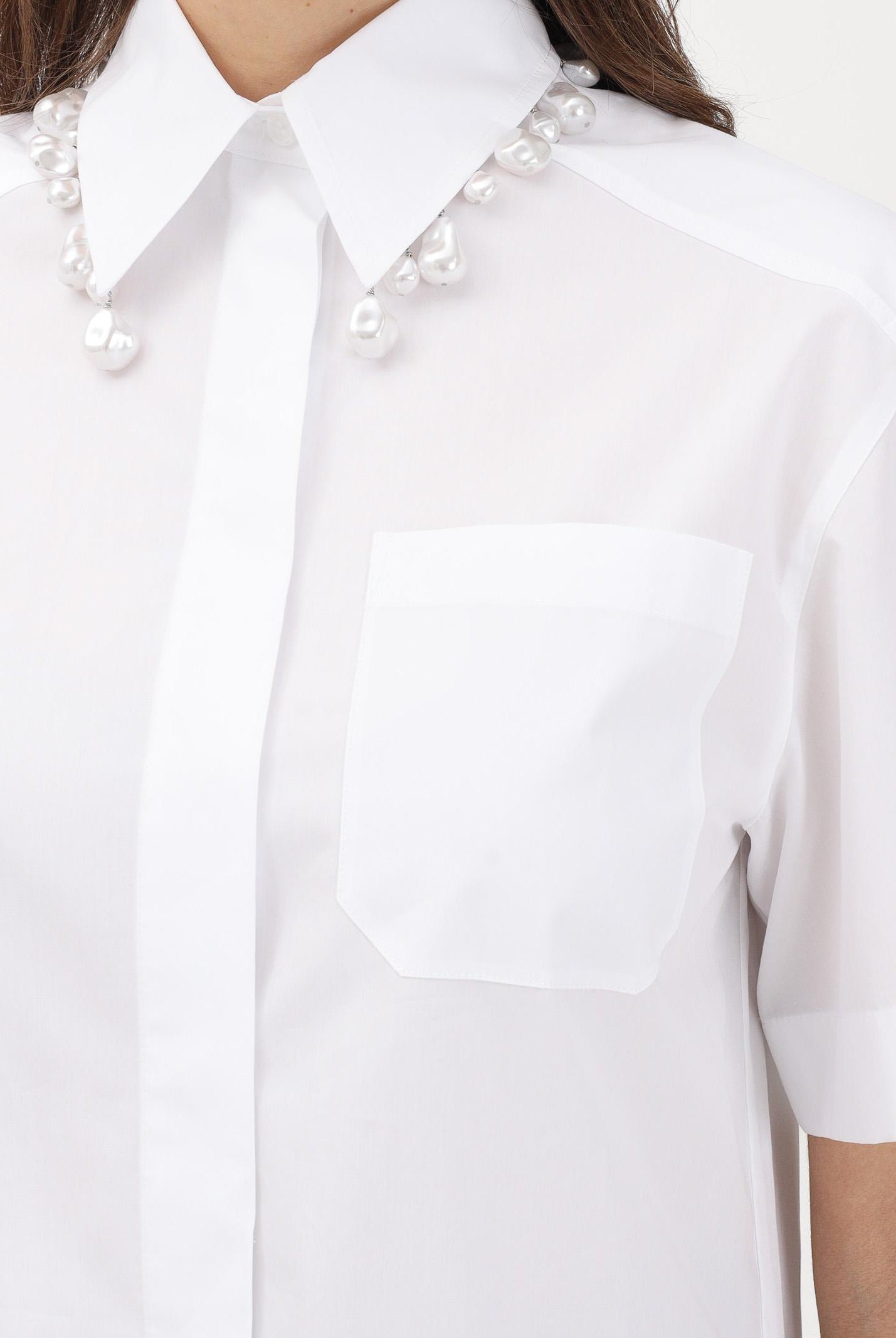 SPORTMAX Camicia a manica corta SPXCOGNAC bianca da donna 2612111072600 001 SPORTMAX