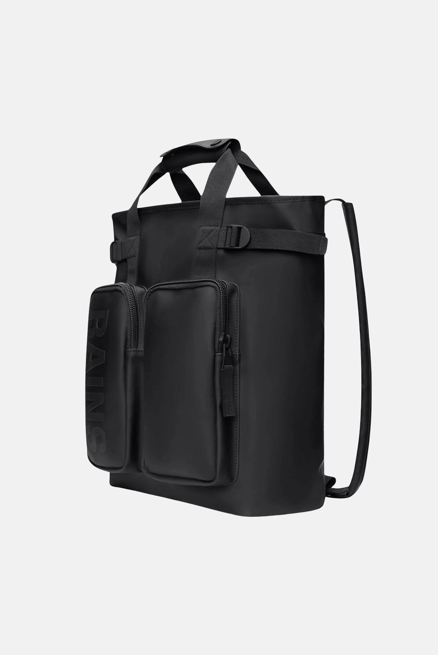 RAINS Zaino Texel Tote nero per uomo e donna RA14240 BLA RAINS