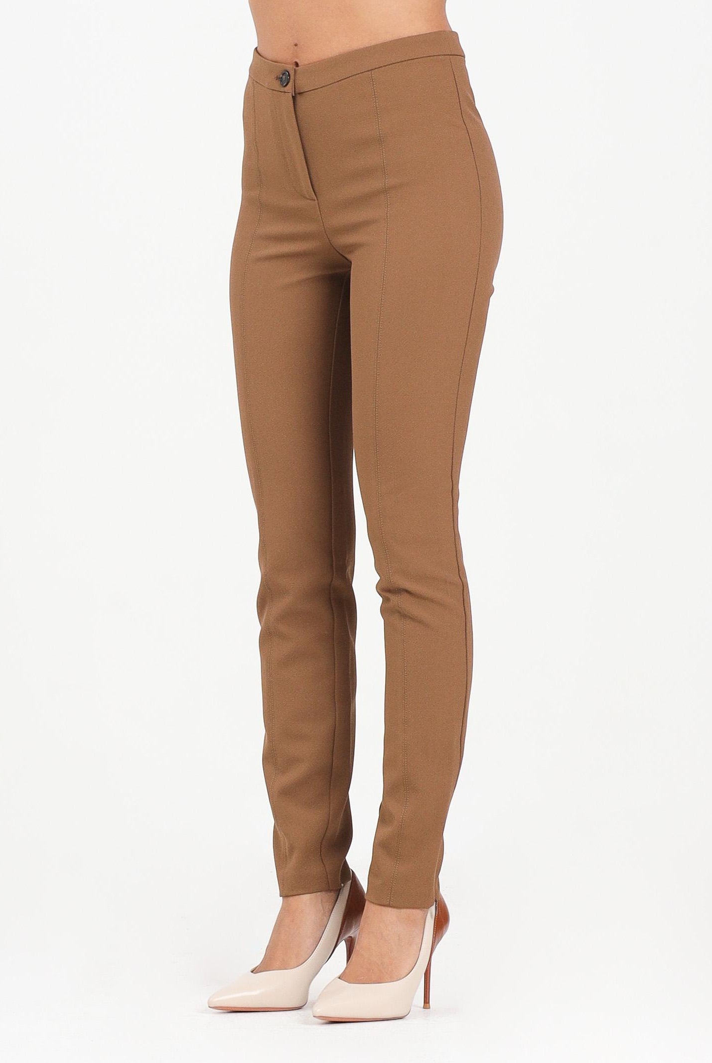 PINKO Pantalone elegante cammello da donna con fondo regolabile 105600A2QV M20 PINKO