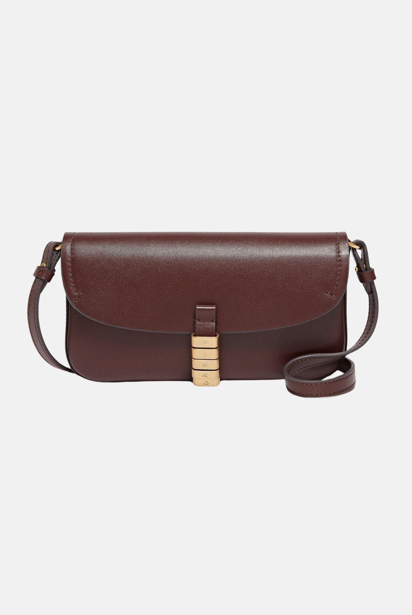 PINKO Borsa a spalla Saddle Flat burgundy da donna 105349A1ZX R49Q PINKO