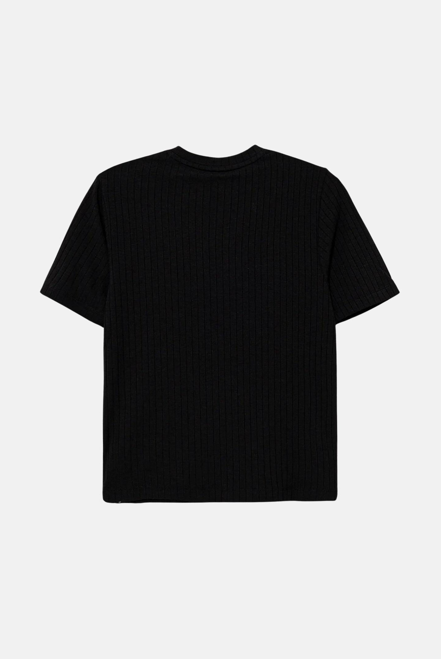 ADIDAS ORIGINALS T-shirt a manica corta Wide Rib nera per bambino e bambina JX5178  ADIDAS ORIGINALS