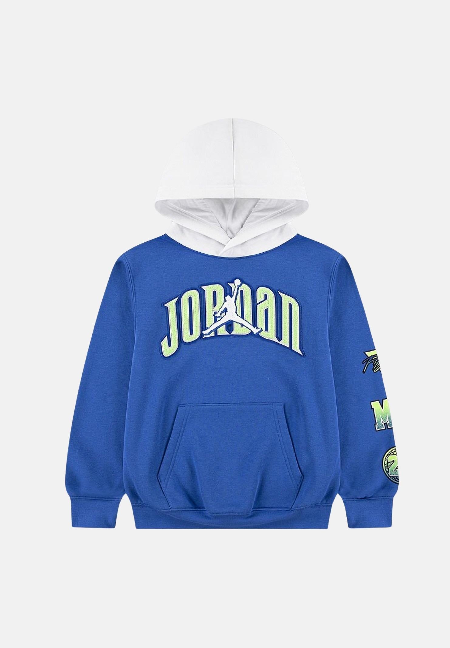 JORDAN Felpa con cappuccio GAMETIME azzurra da bambino 95F209 BB7 JORDAN