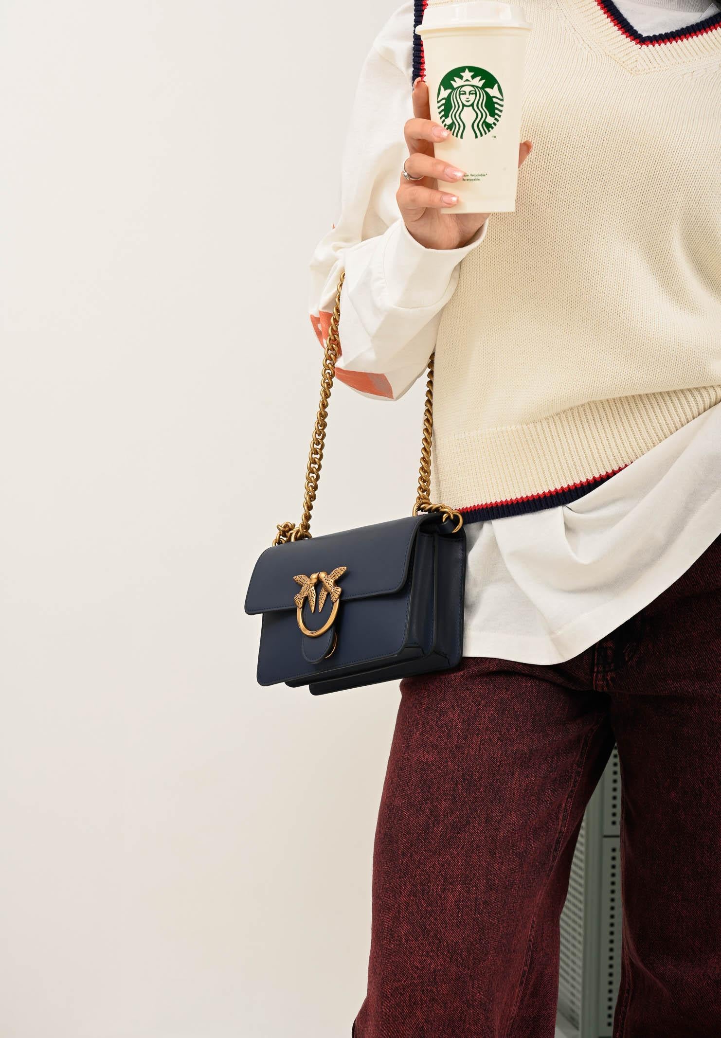 PINKO Borsa a tracolla Mini Love Bag blu da donna 100074A0F1 G08Q PINKO