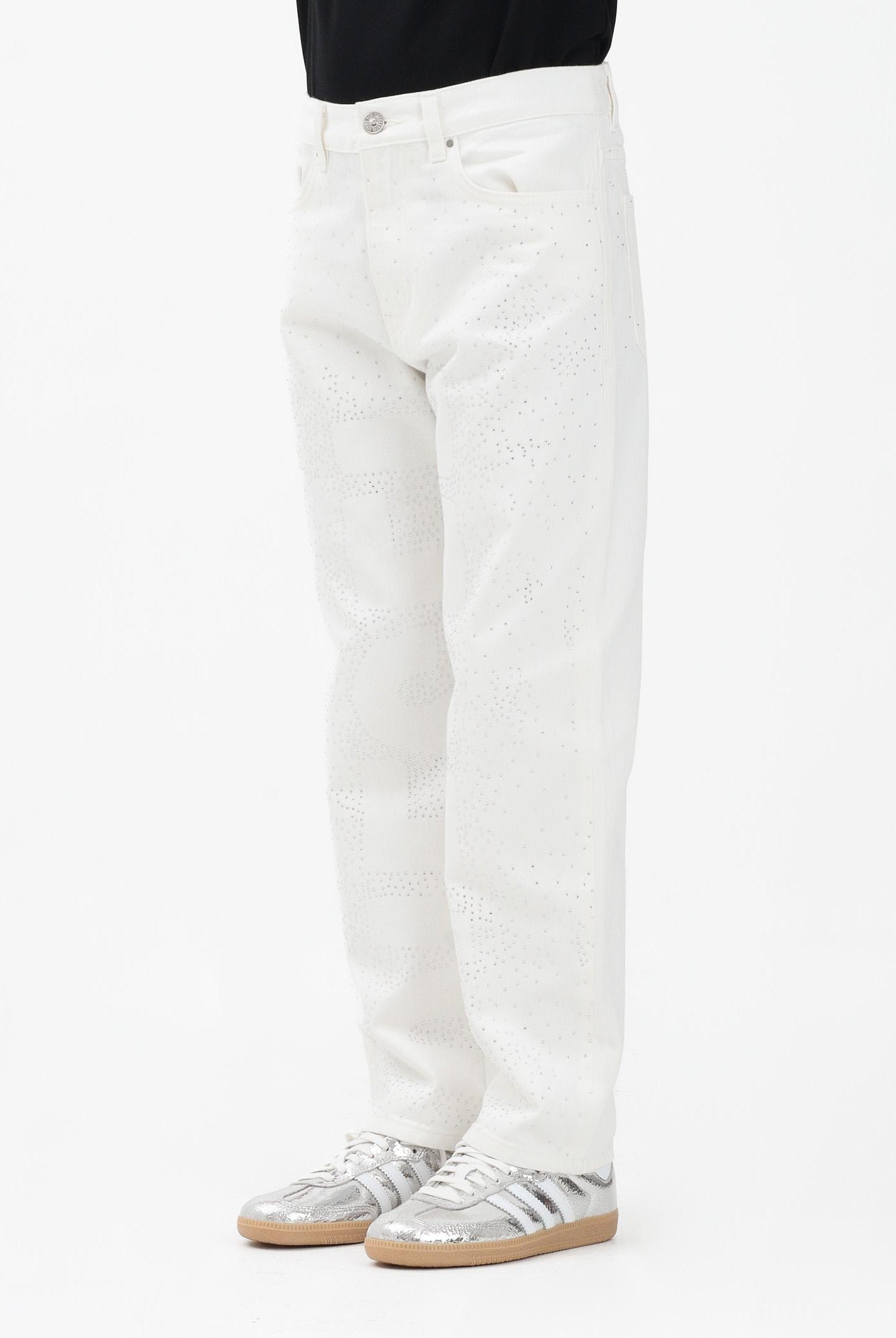 DIESEL Jeans in denim bianco per donna, ragazze e bambine con strass J00817KXBRP K141 DIESEL