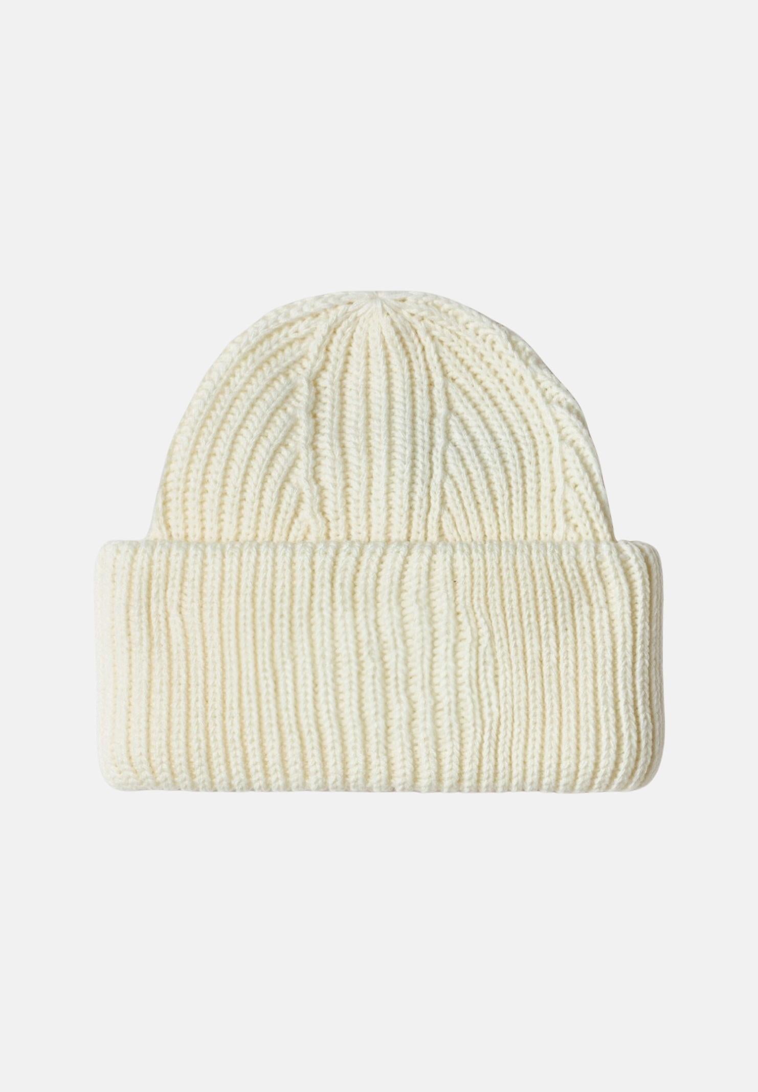 HINNOMINATE Berretto di lana burro da donna con patch logo HMACW00130 BI04 HINNOMINATE