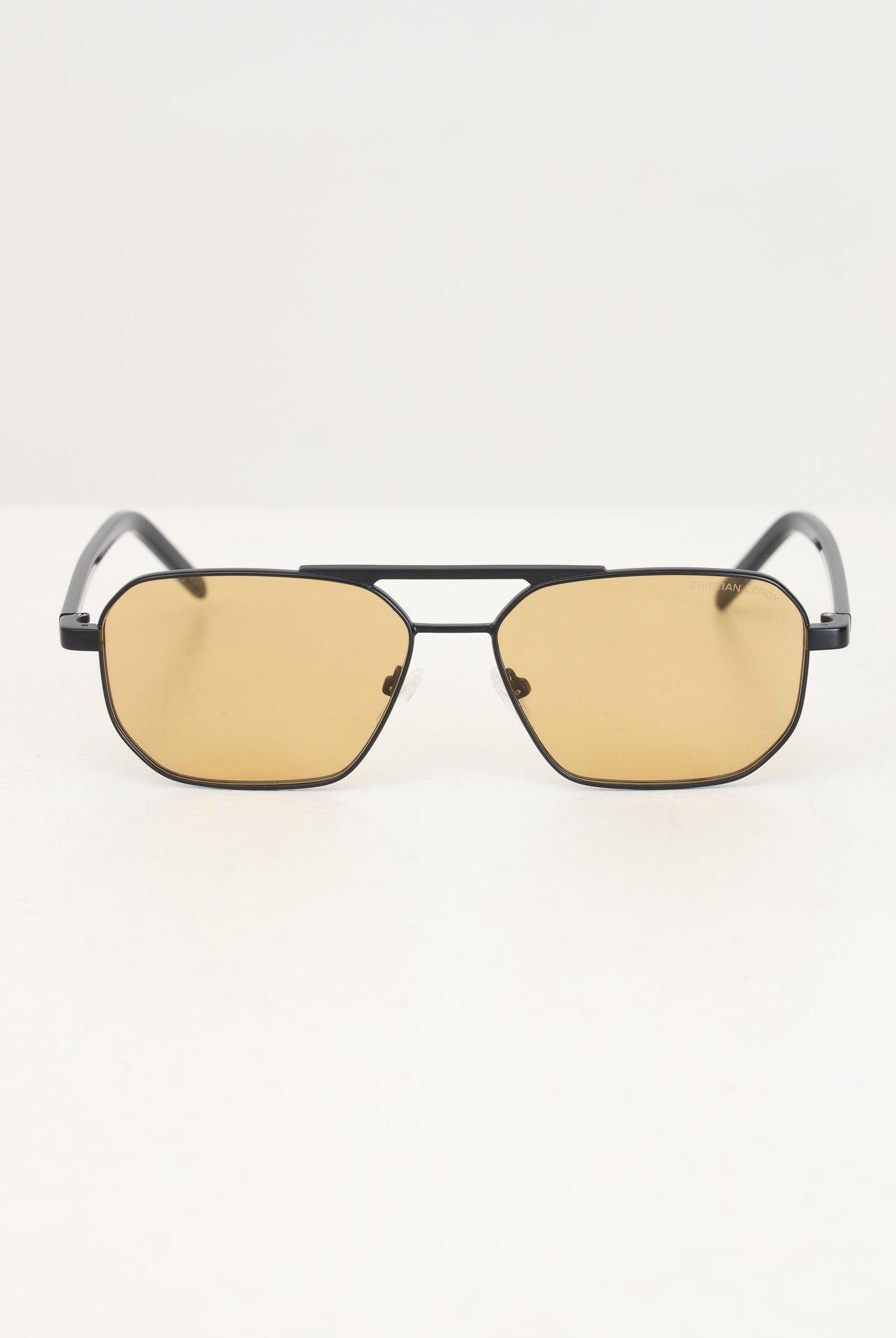 Occhiali da sole neri per uomo e donna con lenti arancioni 15032 03 CRISTIAN LEROY