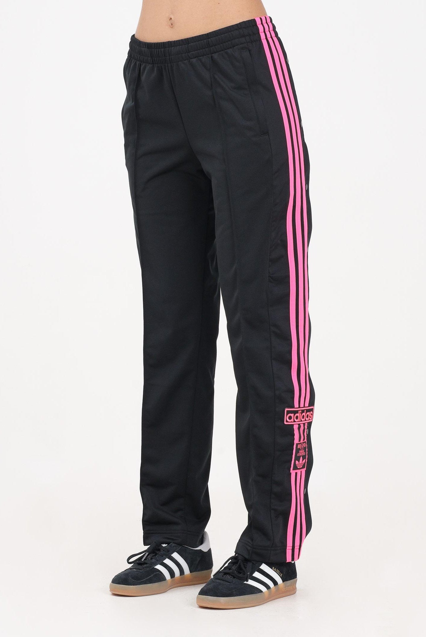ADIDAS ORIGINALS Pantalone sportivo adibreak nero e fucsia da donna JV7514 . ADIDAS ORIGINALS