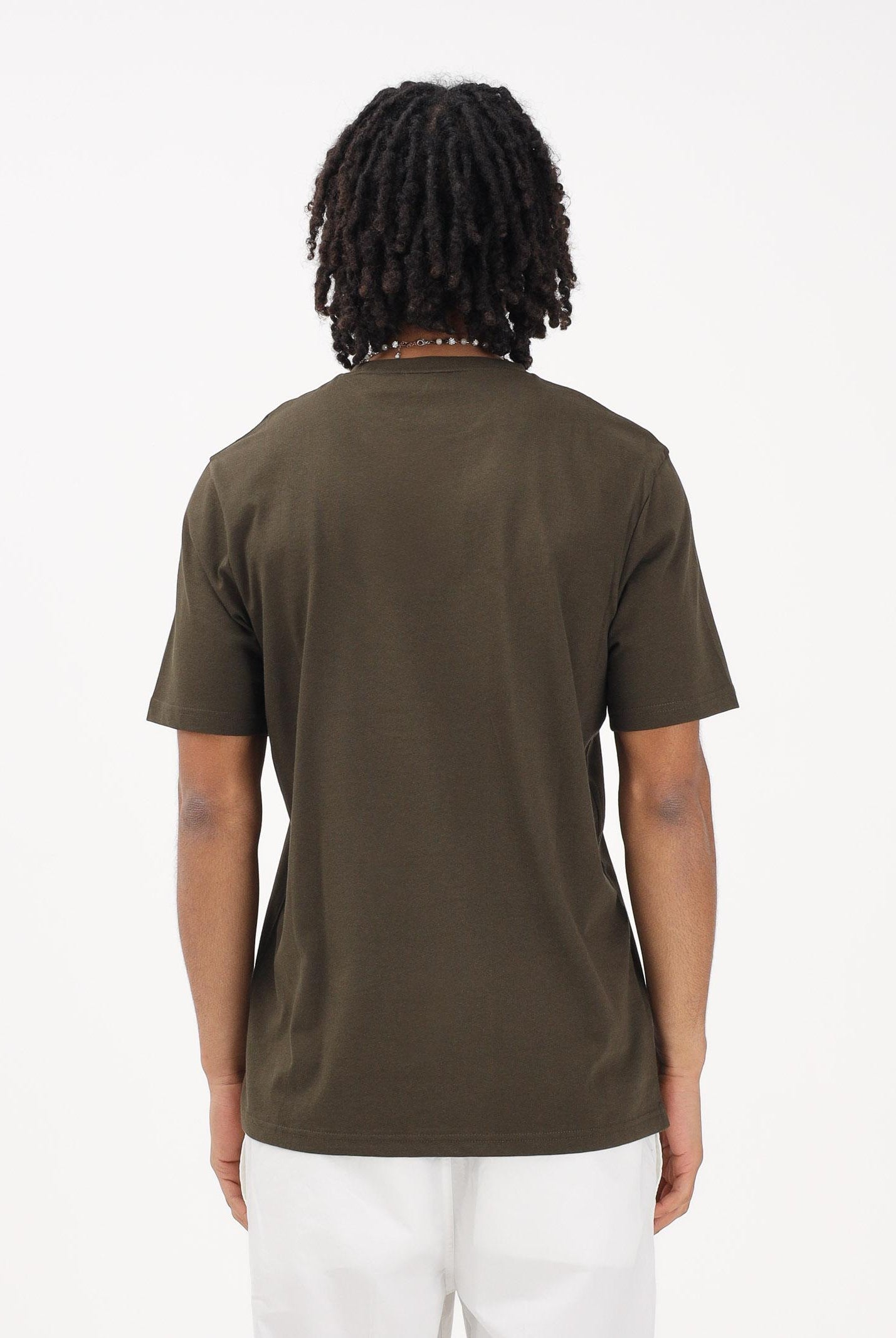 LYLE & SCOTT T-shirt a manica corta verde oliva da uomo con patch logo TS400VOG W485 LYLE & SCOTT