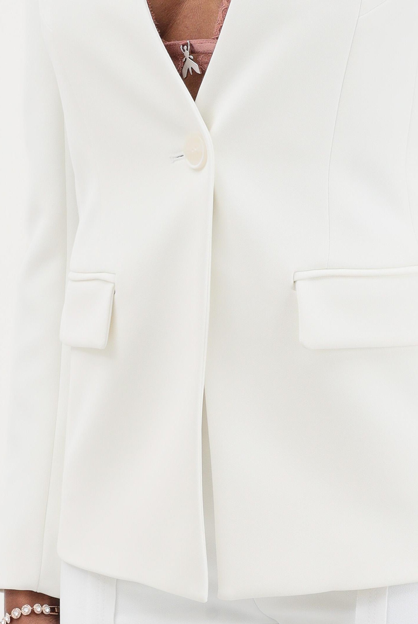 PATRIZIA PEPE Giacca monopetto bianca da donna 2S1553A737 W146 PATRIZIA PEPE