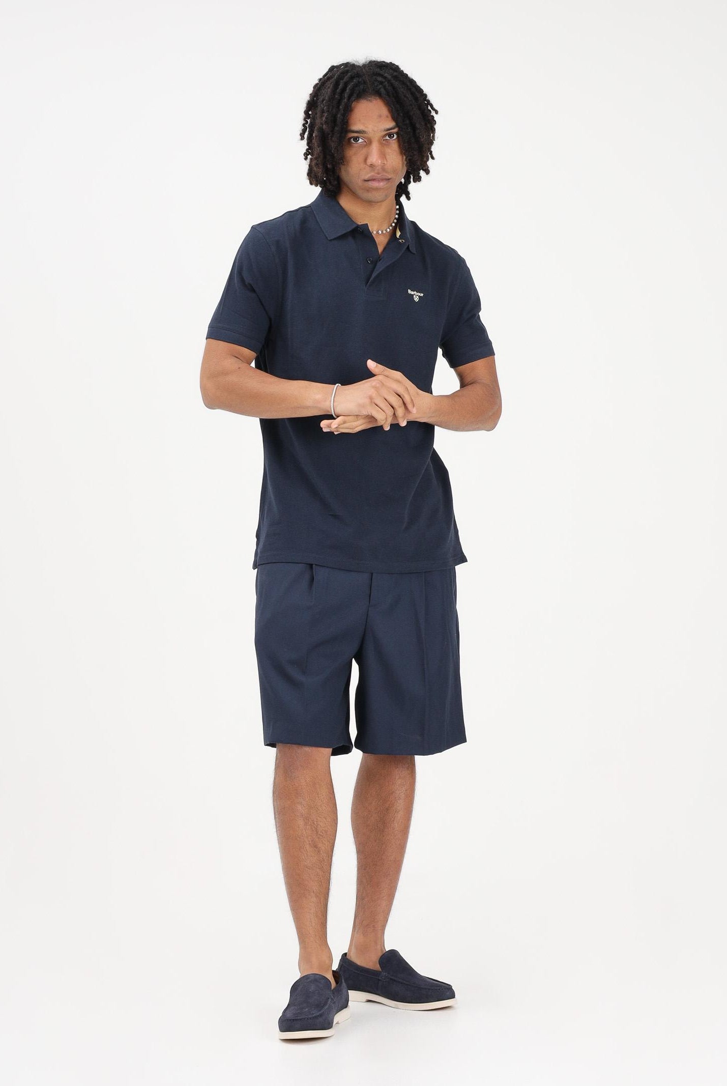 BARBOUR Polo a manica corta Sports blu da uomo 261-MML1367 NY91 BARBOUR