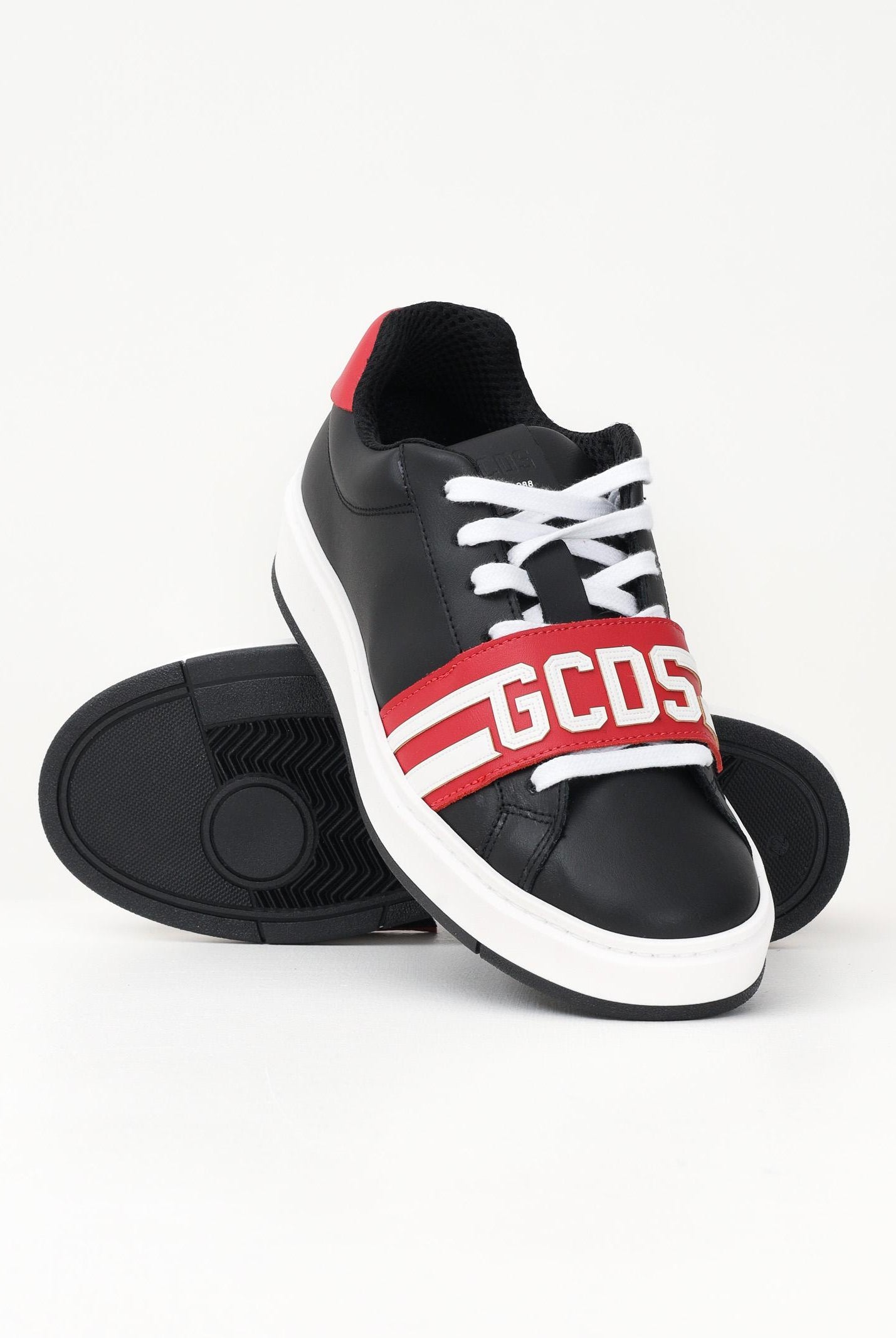 GCDS Sneakers nere da uomo con fascia a strappo logata B1EU4204AF2 45 GCDS