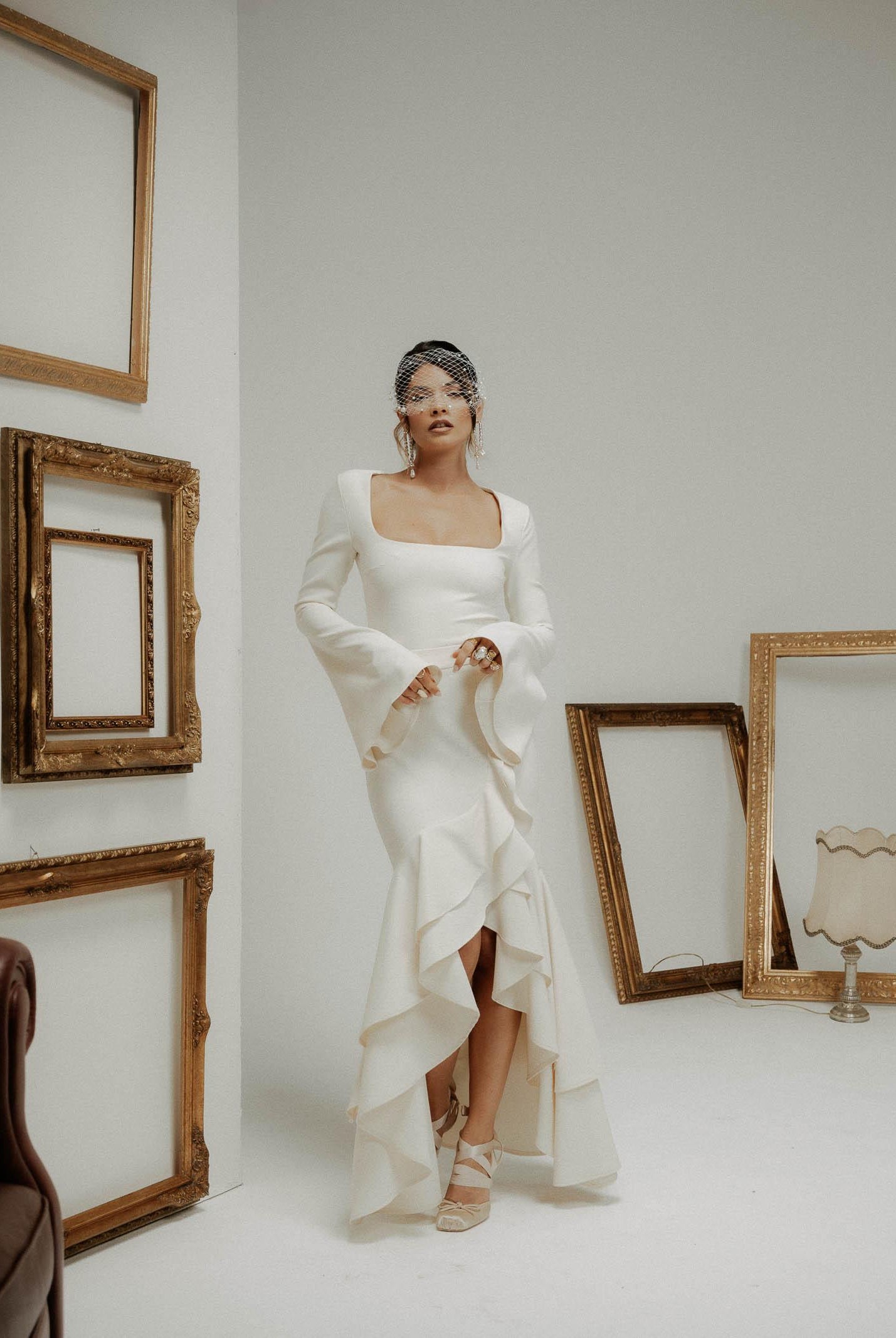 SANTAS Gonna lunga ÉLAN panna da donna PV2606 PA SANTAS