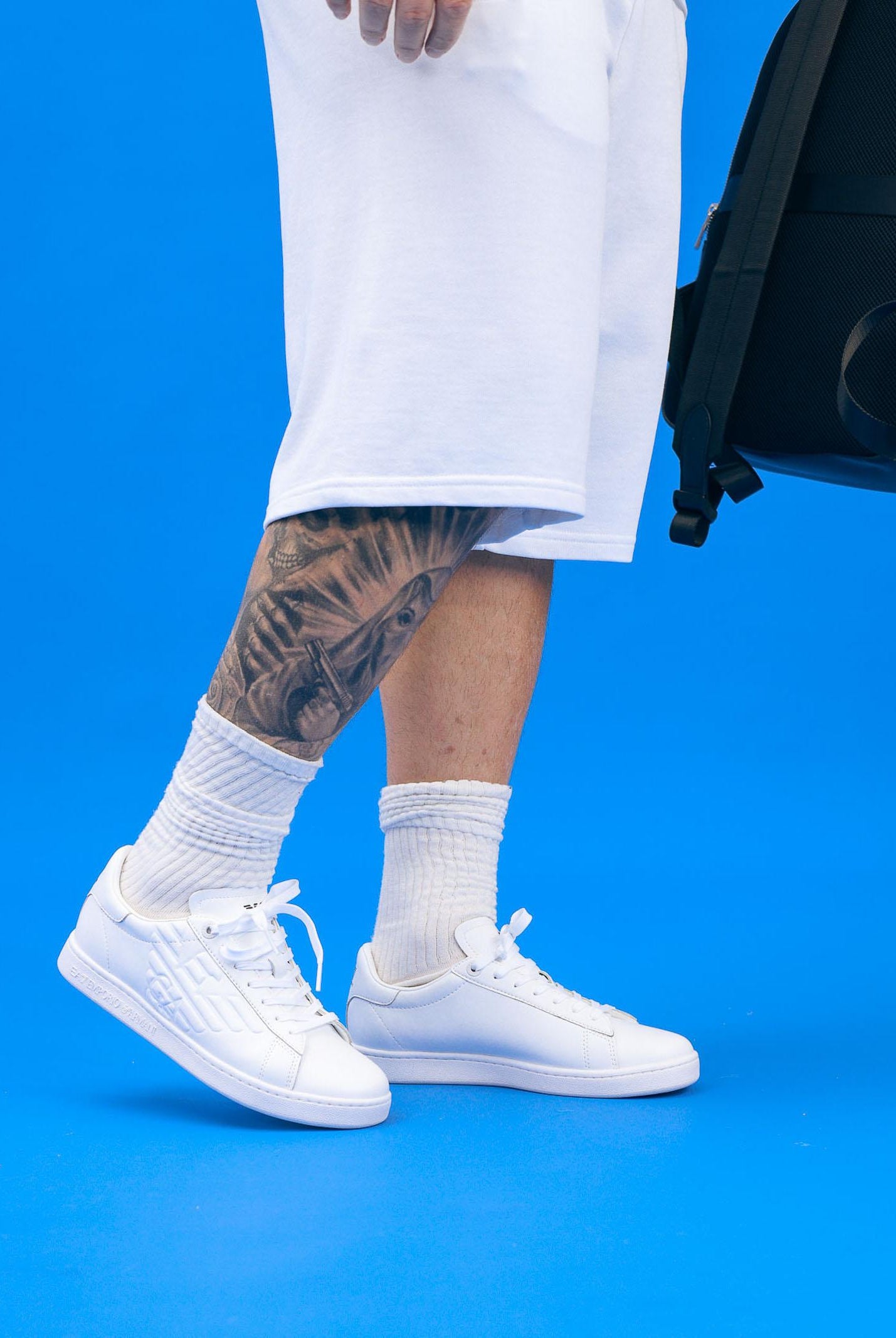 Sneakers bianche da uomo con logo impresso X8X001XCC51 00001 EA7