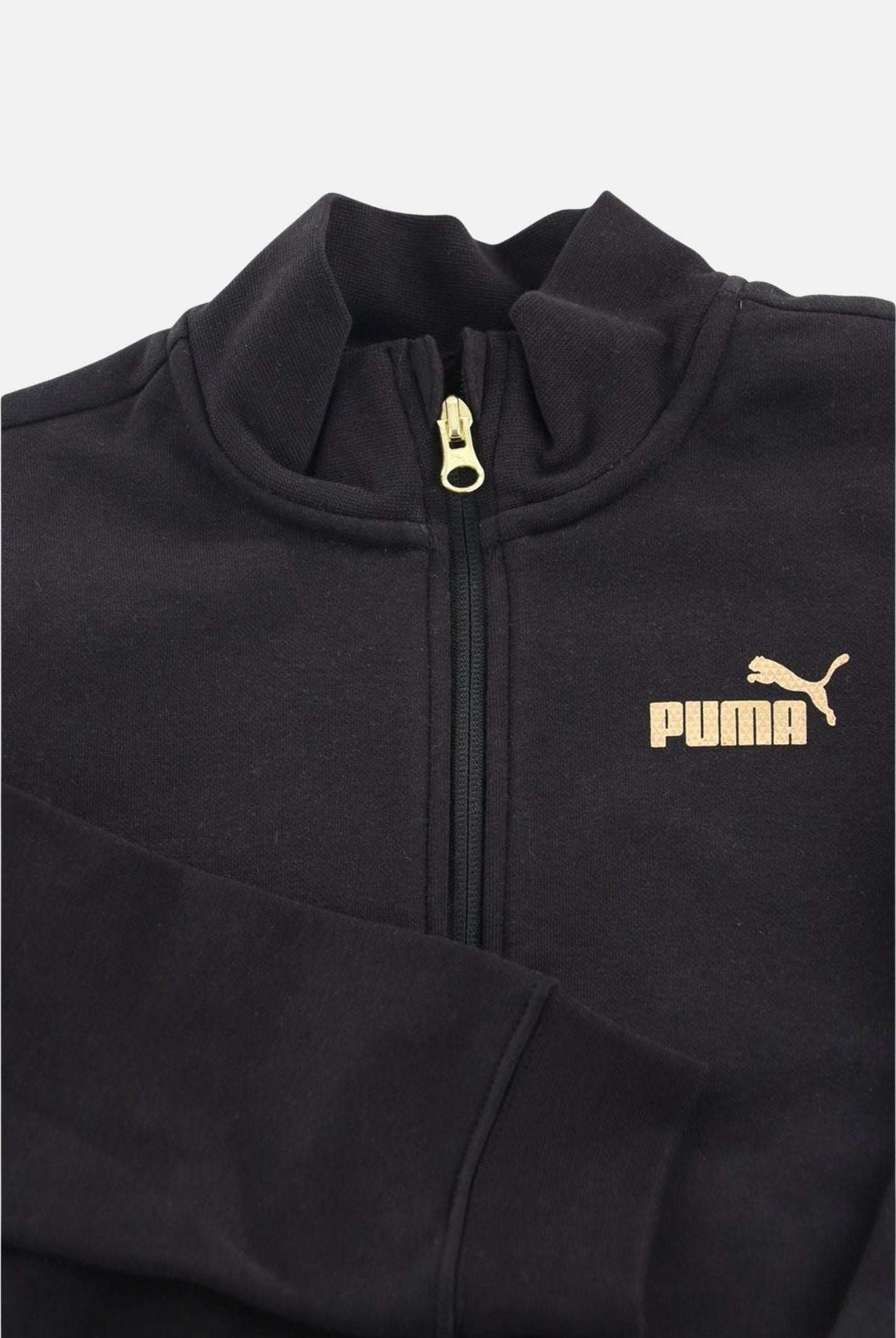PUMA tuta nera per bambina con dettagli dorati 692212 01 PUMA