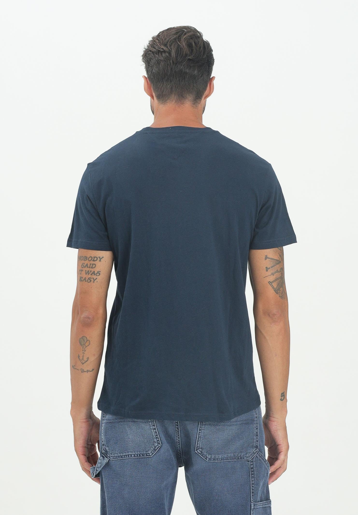 TOMMY JEANS T-shirt a manica corta blu da uomo con logo DM0DM21577C1G TOMMY JEANS
