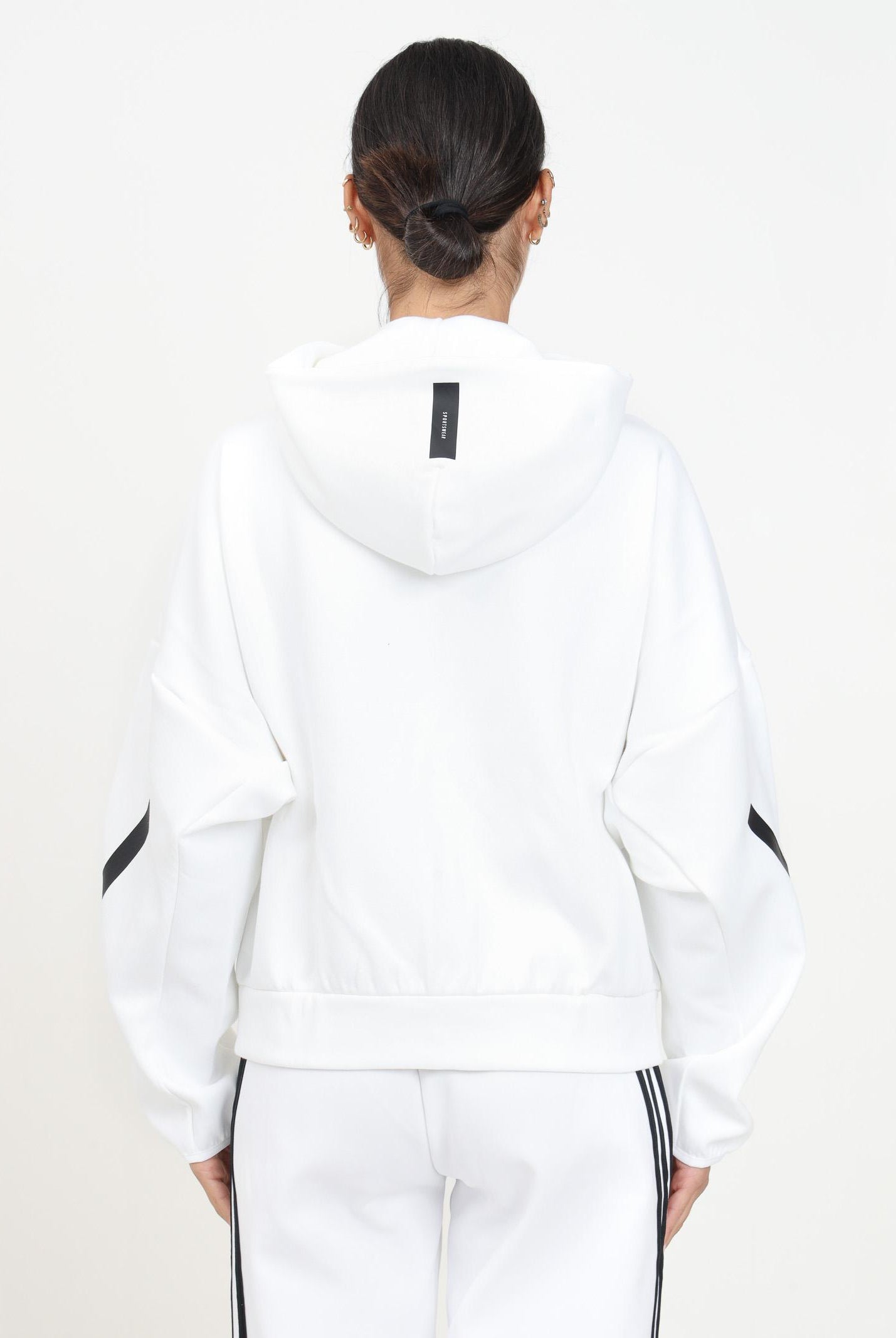 ADIDAS ORIGINALS Felpa con zip Adidas Z.N.E. bianca da donna JE7849 . ADIDAS PERFORMANCE
