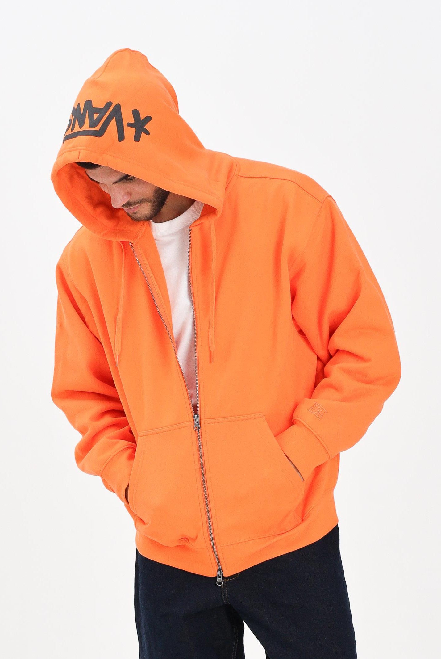 VANS Felpa con zip Skate Atiba arancione da uomo VN000Q7712Q1 VANS